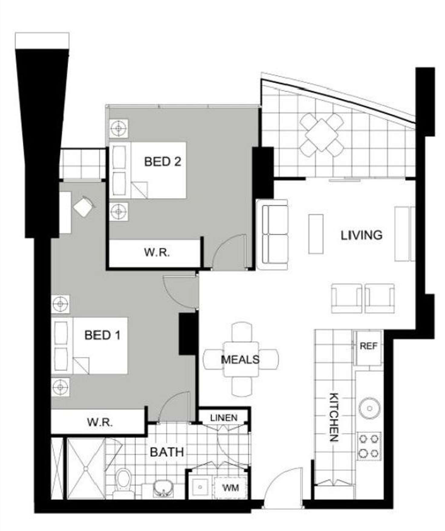 Floorplan of Homely apartment listing, 205/26 Felix Street, Brisbane City QLD 4000