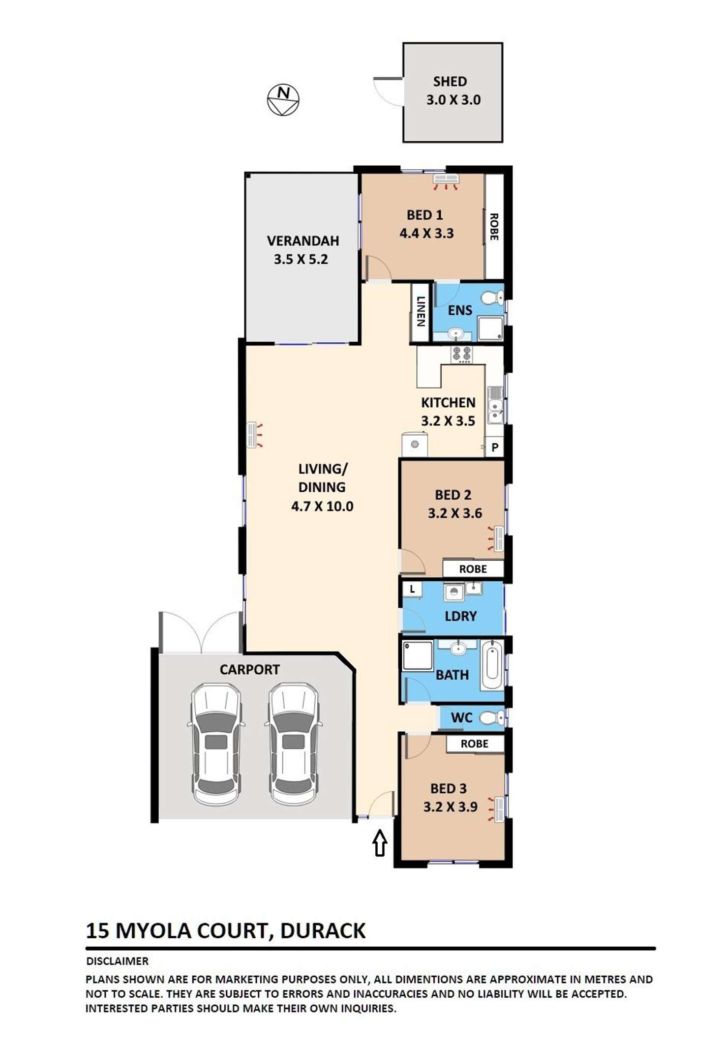 Floorplan of Homely house listing, 15 Myola Court, Durack NT 830