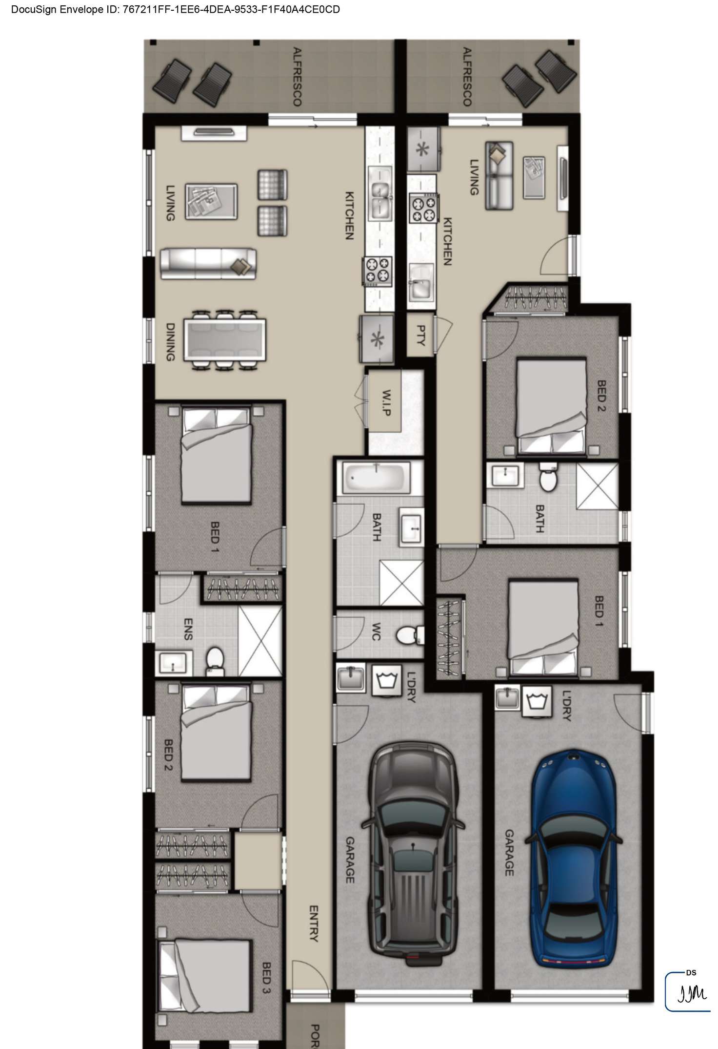 Floorplan of Homely semiDetached listing, 1/12 Kenny Street, Morayfield QLD 4506