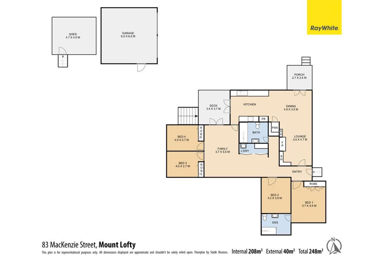 Floorplan of Homely house listing, 83 MacKenzie Street, Mount Lofty QLD 4350