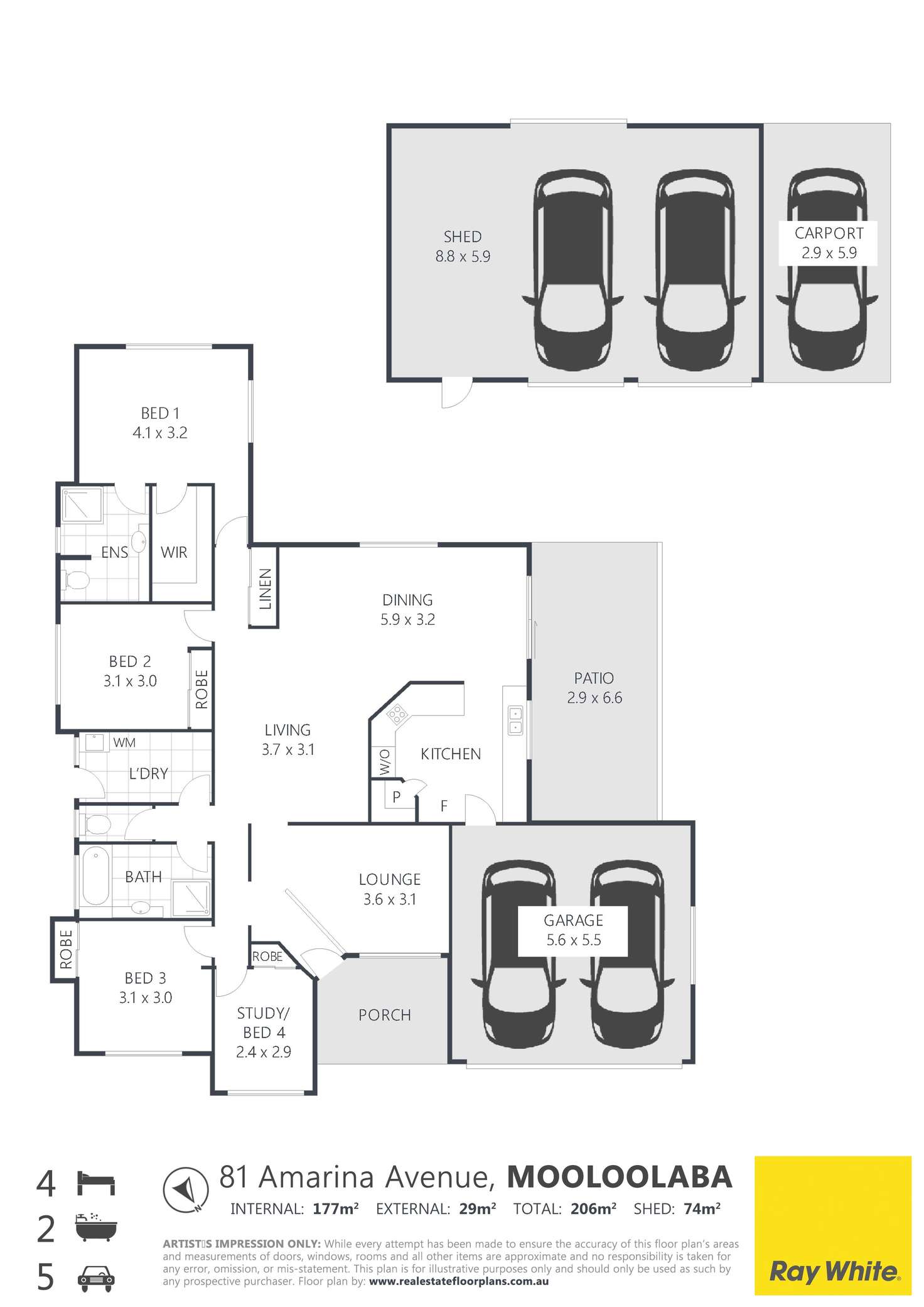 Floorplan of Homely house listing, 81 Amarina Avenue, Mooloolaba QLD 4557