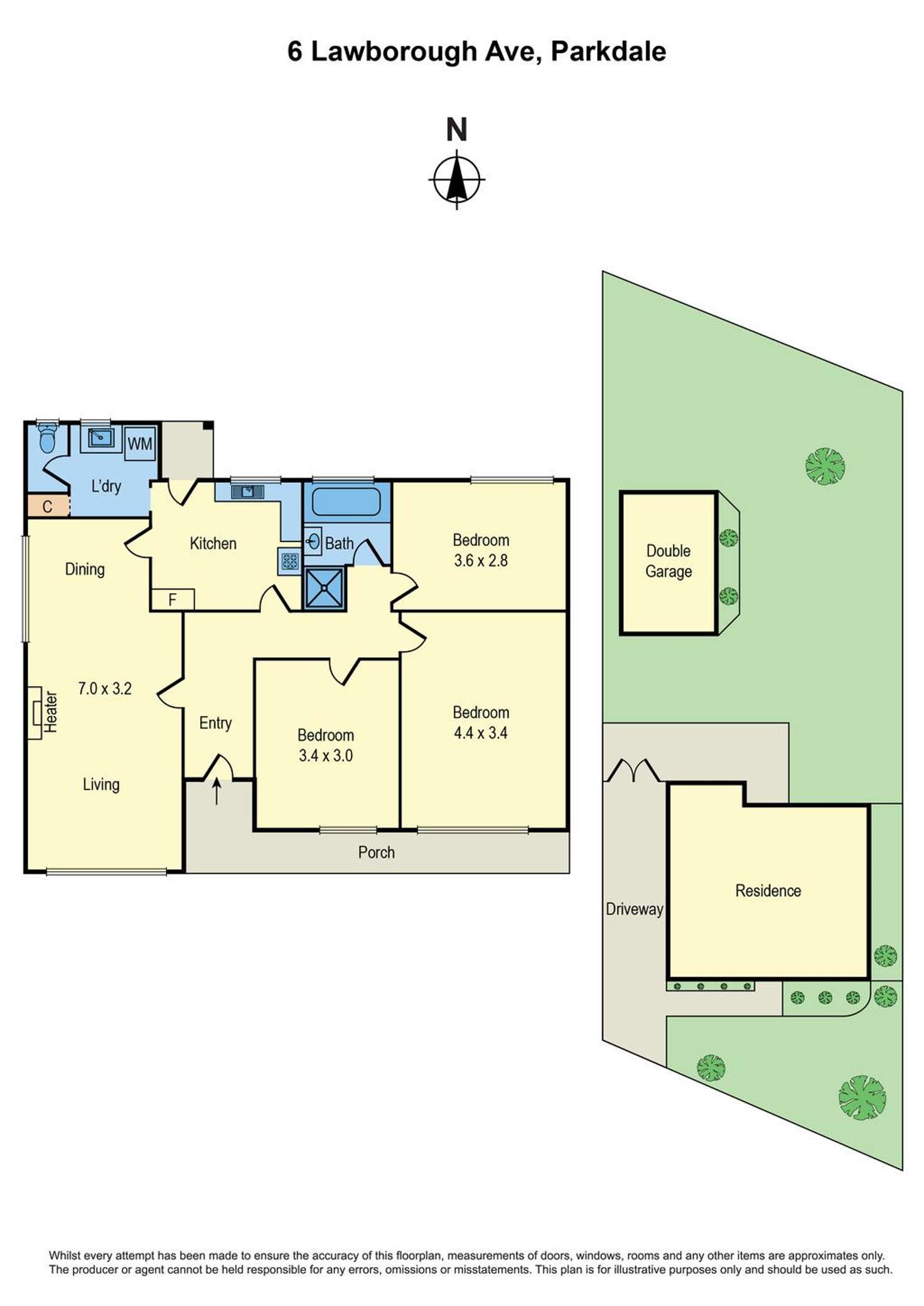 Floorplan of Homely house listing, 6 Lawborough Avenue, Parkdale VIC 3195