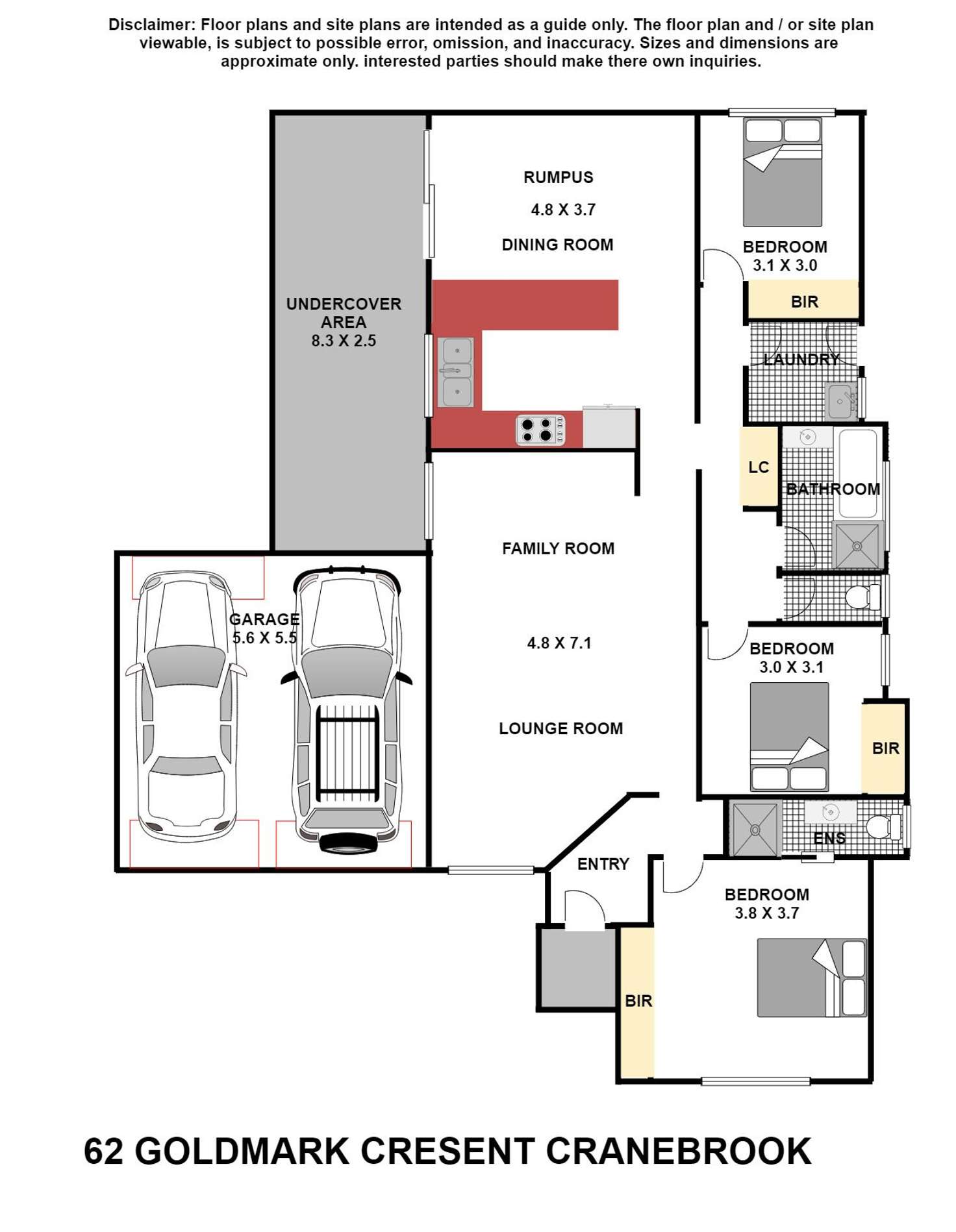 Floorplan of Homely house listing, 62 Goldmark Crescent, Cranebrook NSW 2749