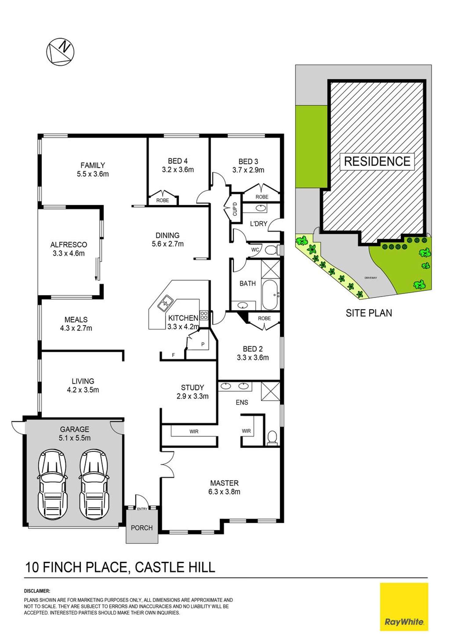 Floorplan of Homely house listing, 10 Finch Place, Castle Hill NSW 2154