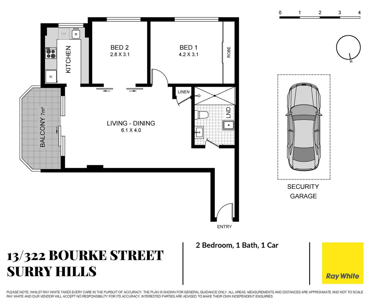 Floorplan of Homely apartment listing, 13/322-340 Bourke Street, Surry Hills NSW 2010