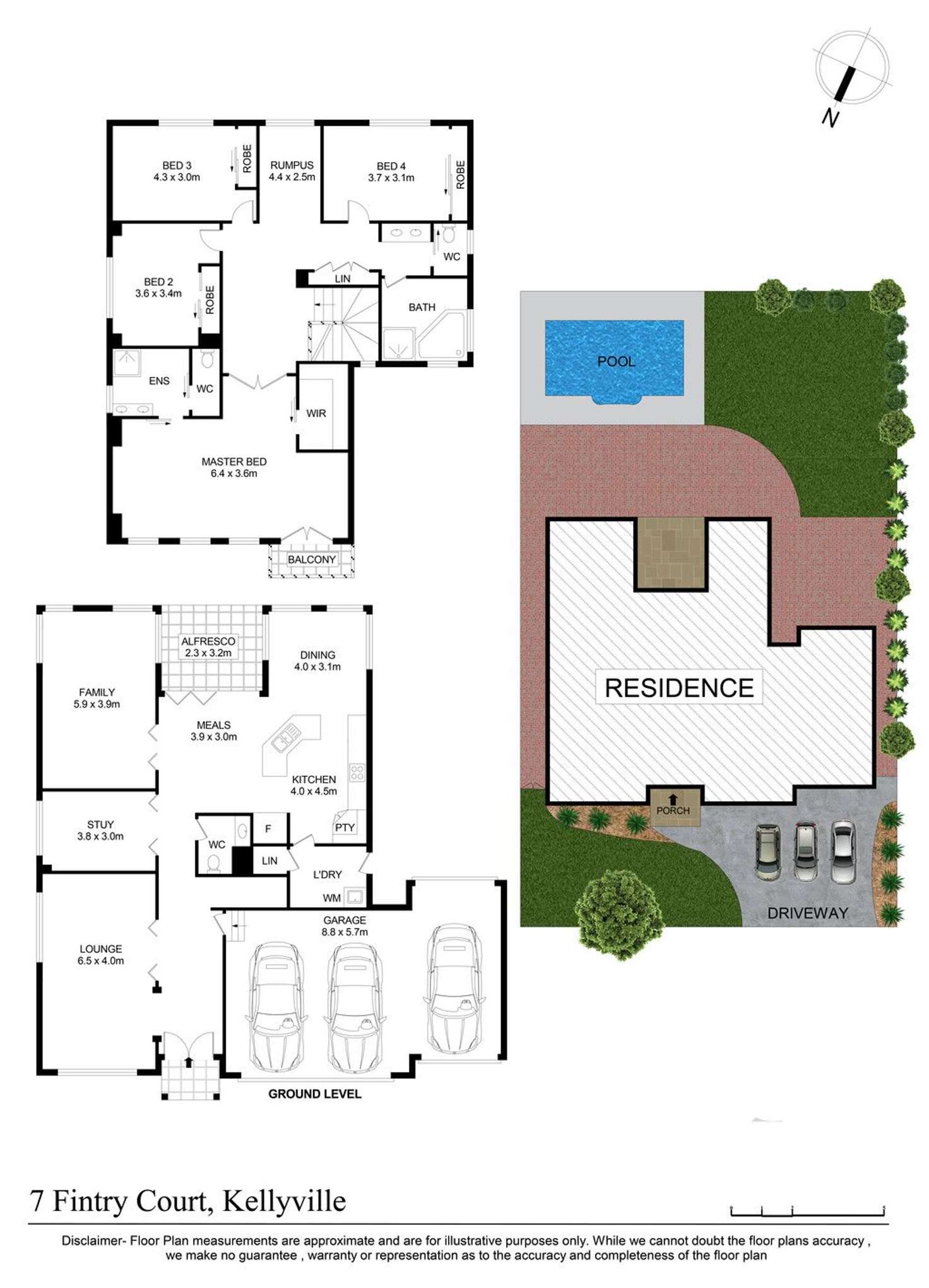 Floorplan of Homely house listing, 7 Fintry Court, Kellyville NSW 2155
