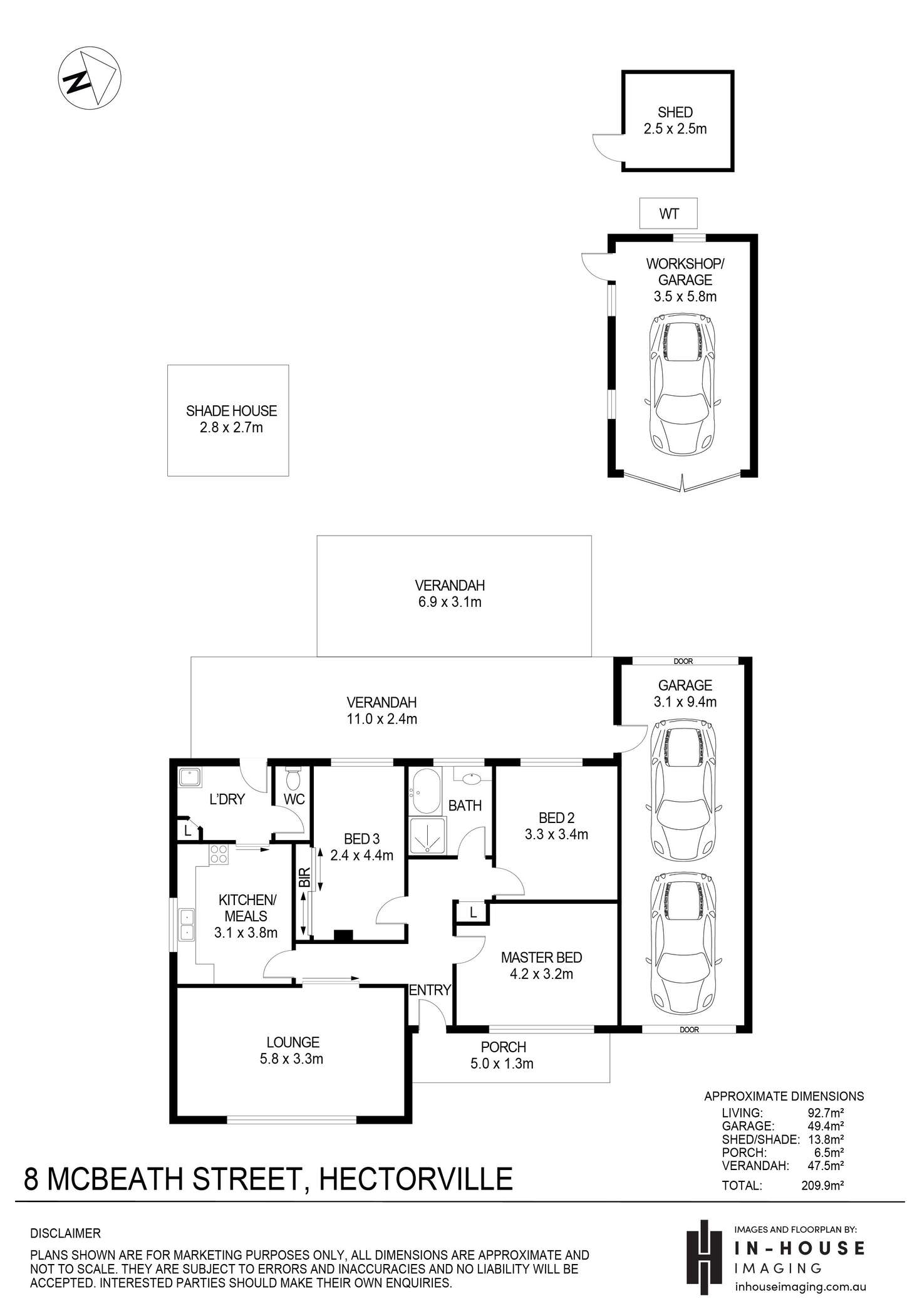 Floorplan of Homely house listing, 8 McBeath Street, Hectorville SA 5073