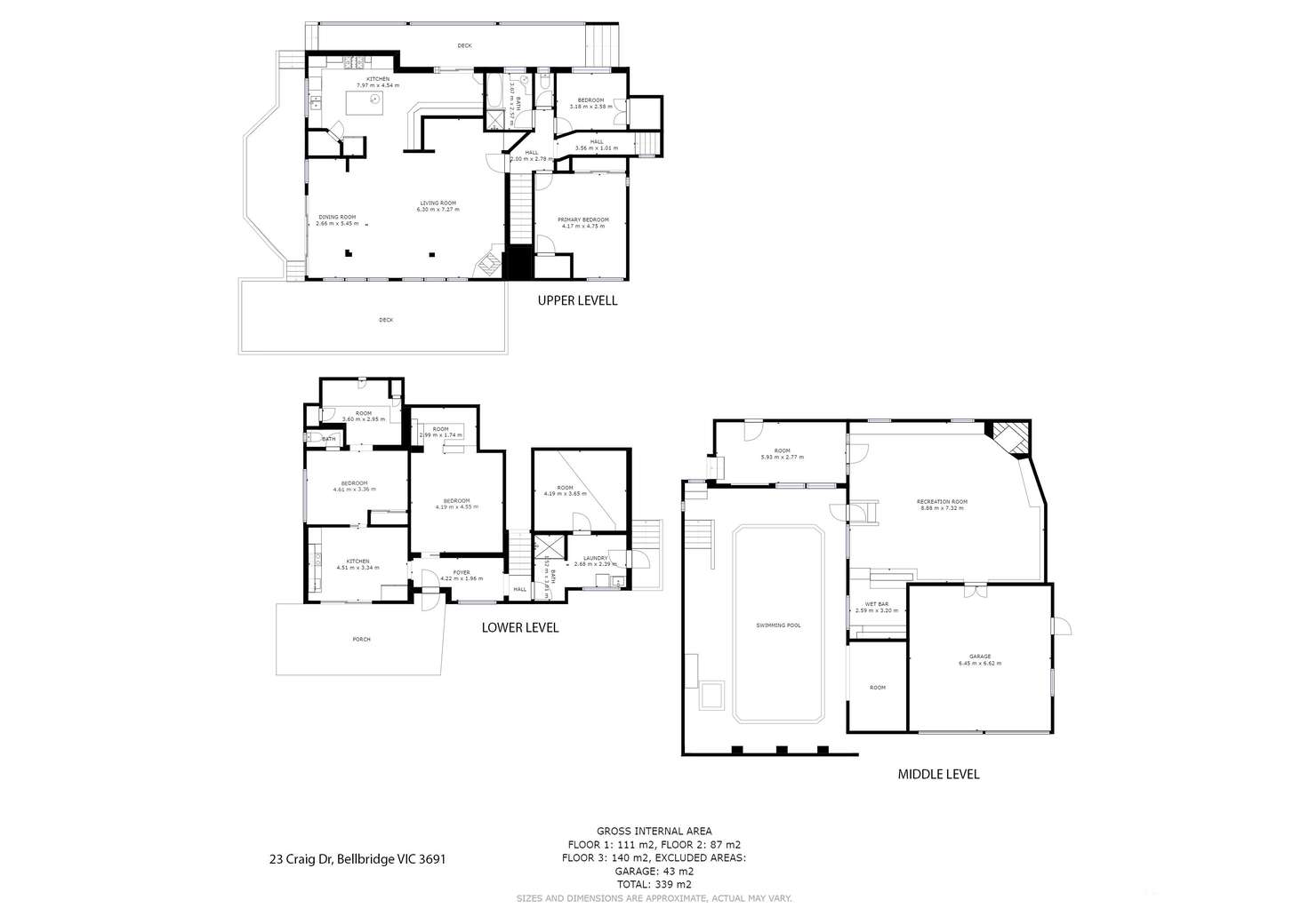Floorplan of Homely house listing, 23 Craig Drive, Bellbridge VIC 3691