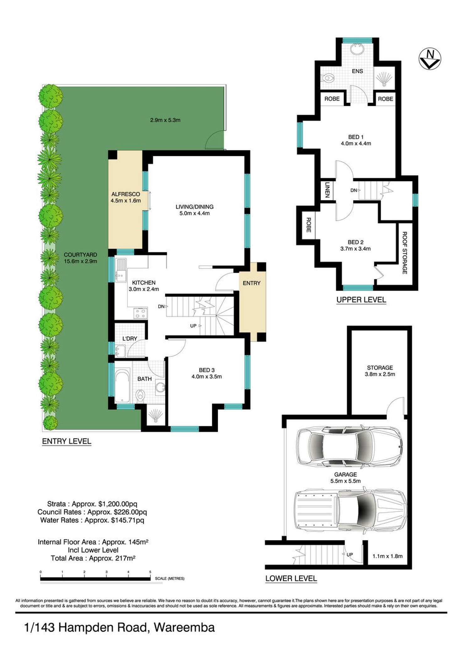 Floorplan of Homely townhouse listing, 1/143 Hampden Road, Wareemba NSW 2046