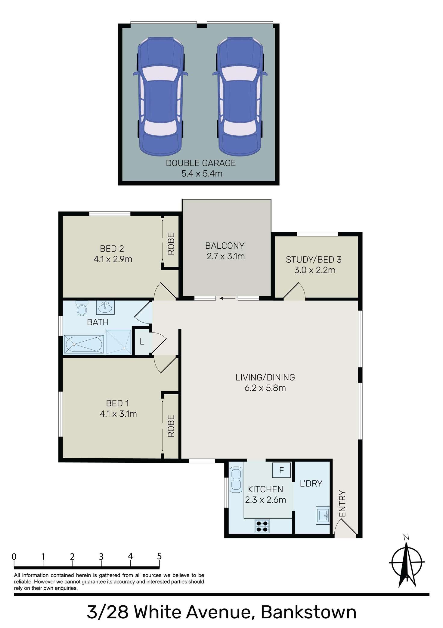 Floorplan of Homely unit listing, 3/28 White Avenue, Bankstown NSW 2200