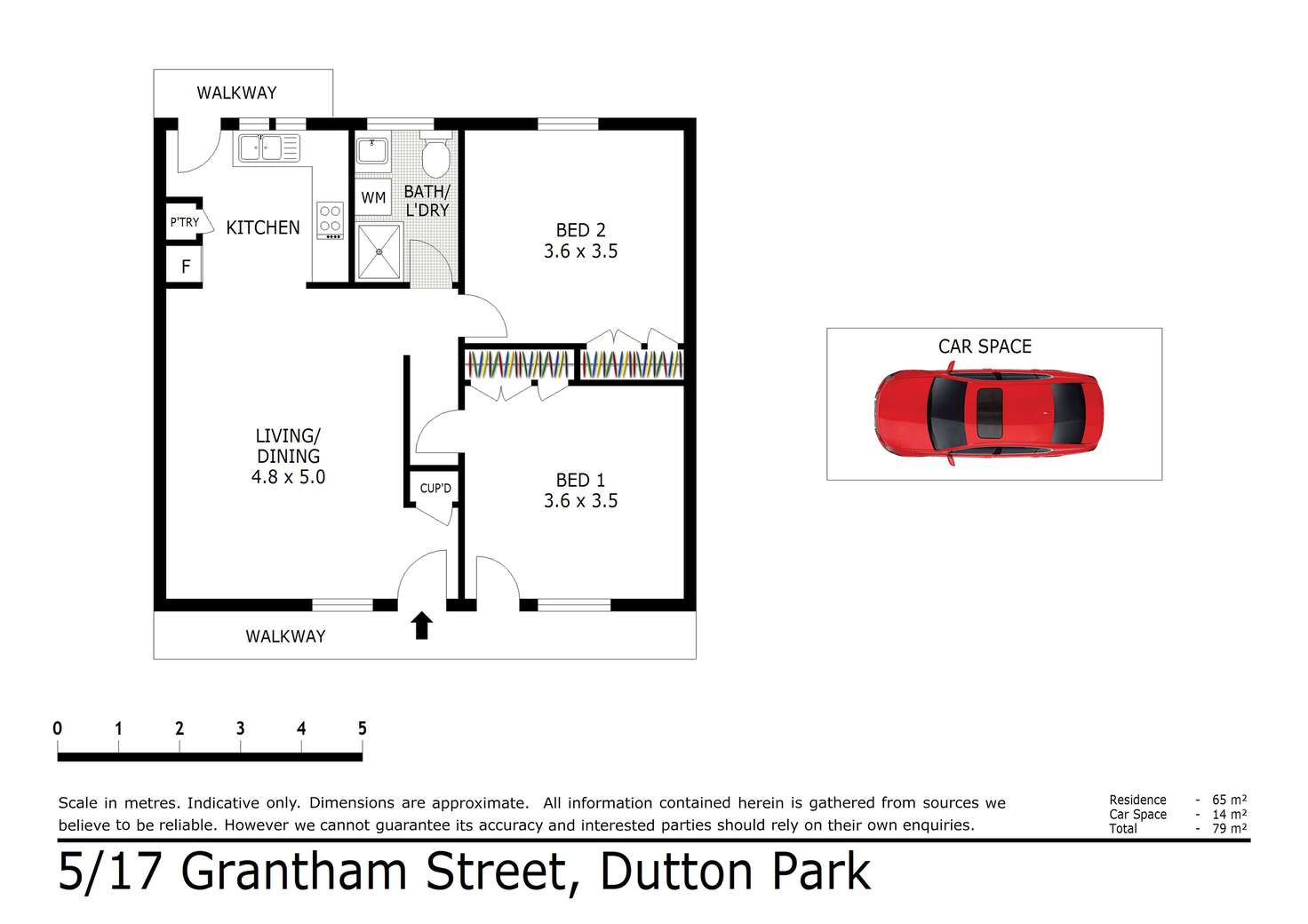 Floorplan of Homely apartment listing, 5/17 Grantham Street, Dutton Park QLD 4102