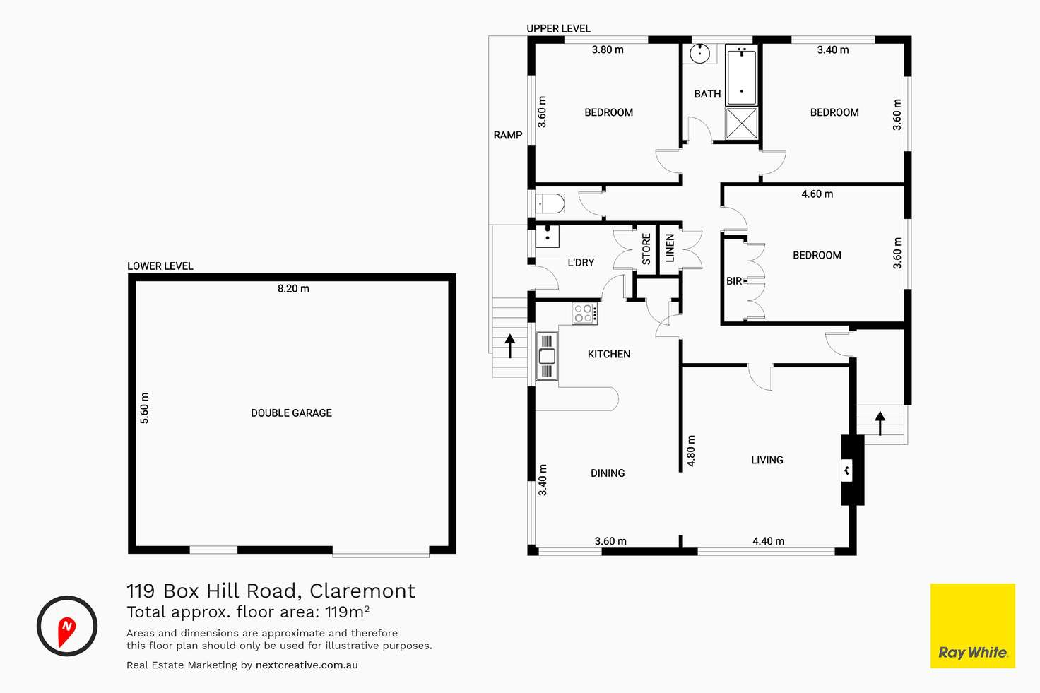 Floorplan of Homely house listing, 119 Box Hill Road, Claremont TAS 7011
