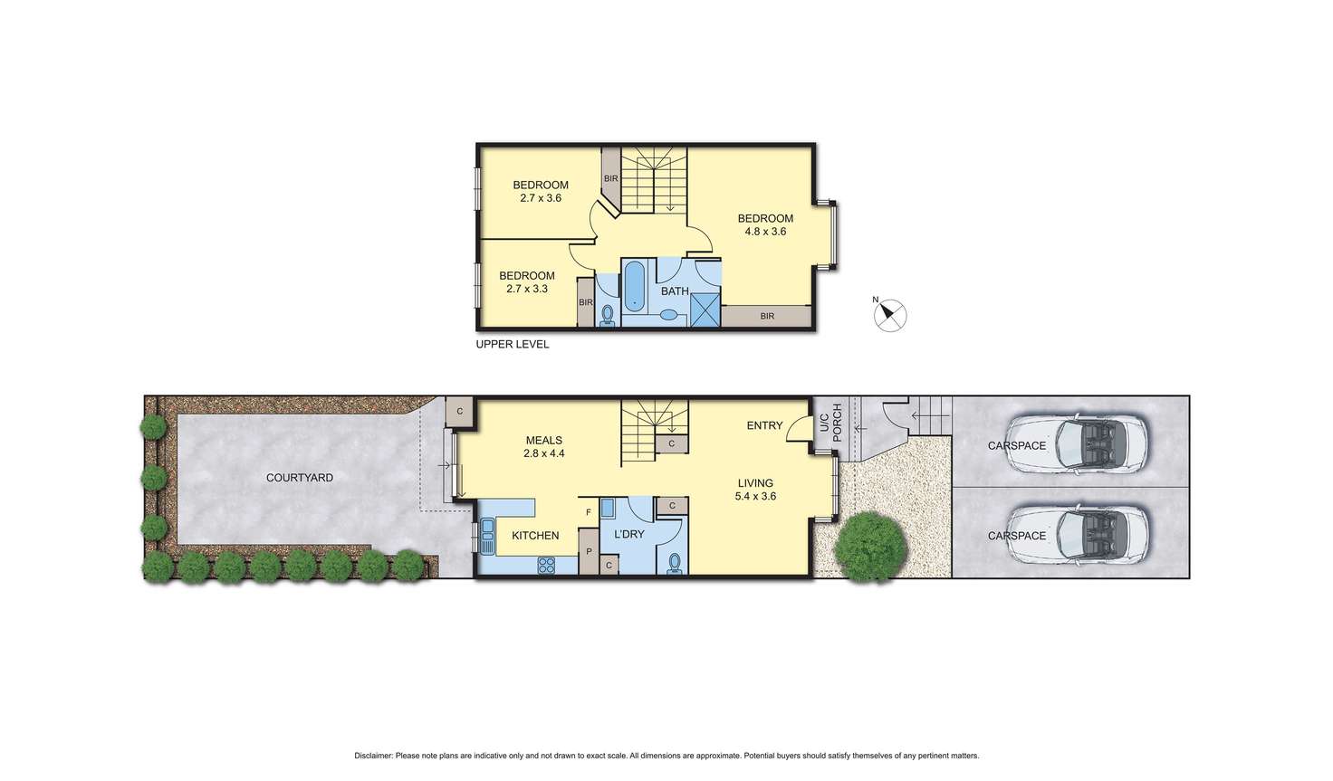 Floorplan of Homely townhouse listing, 2 Beaumonde Street, Coburg VIC 3058