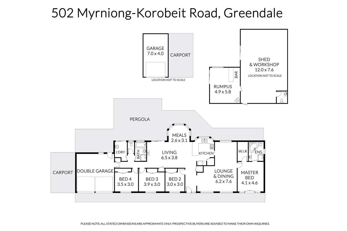 Floorplan of Homely house listing, 502 Myrniong-Korobeit Road, Greendale VIC 3341