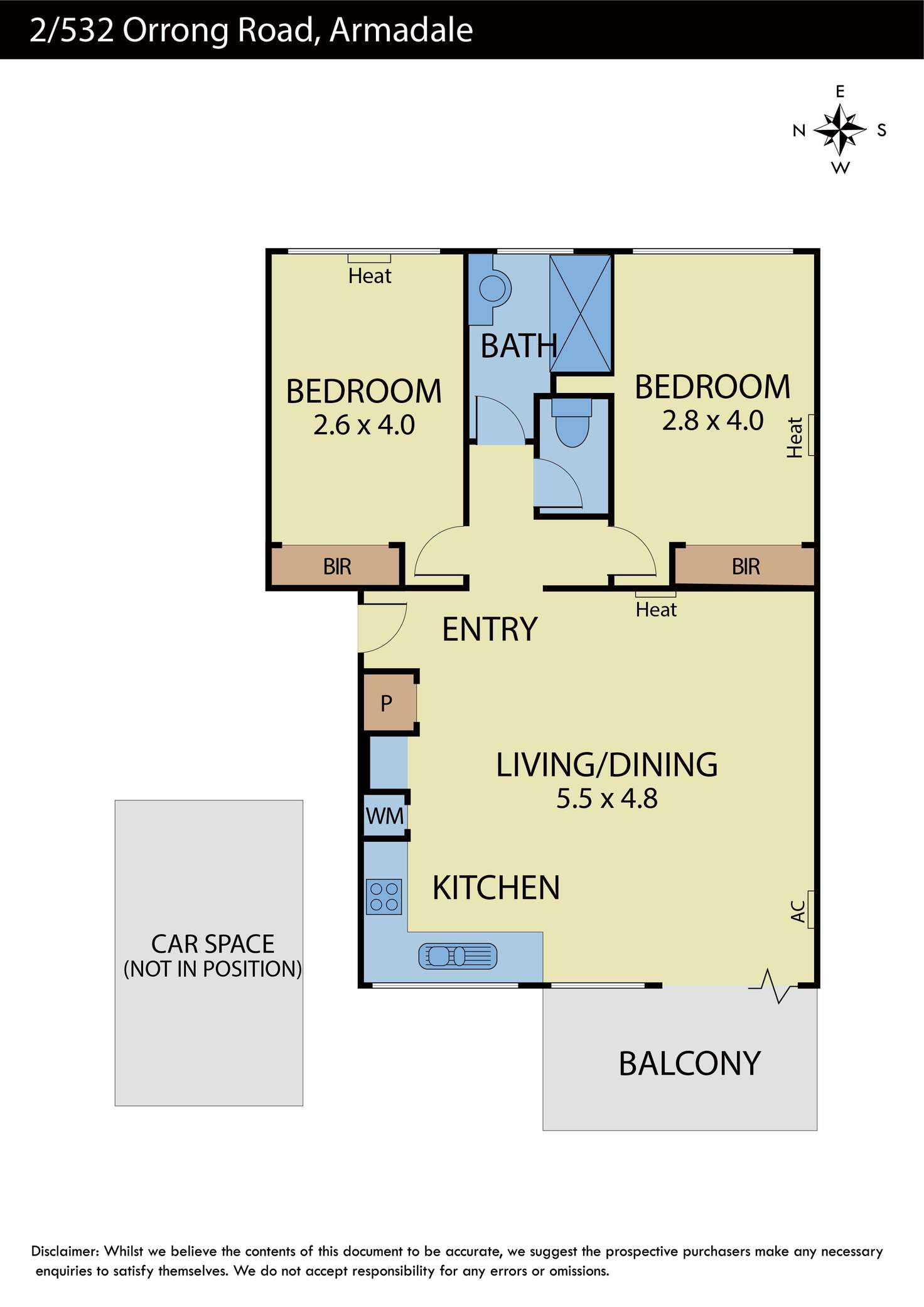 Floorplan of Homely apartment listing, 2/532 Orrong Road, Armadale VIC 3143