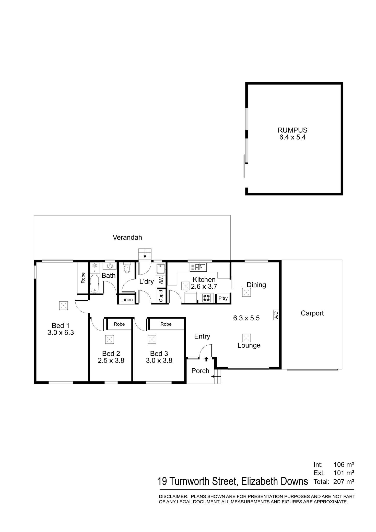 Floorplan of Homely house listing, 19 Turnworth Street, Elizabeth Downs SA 5113