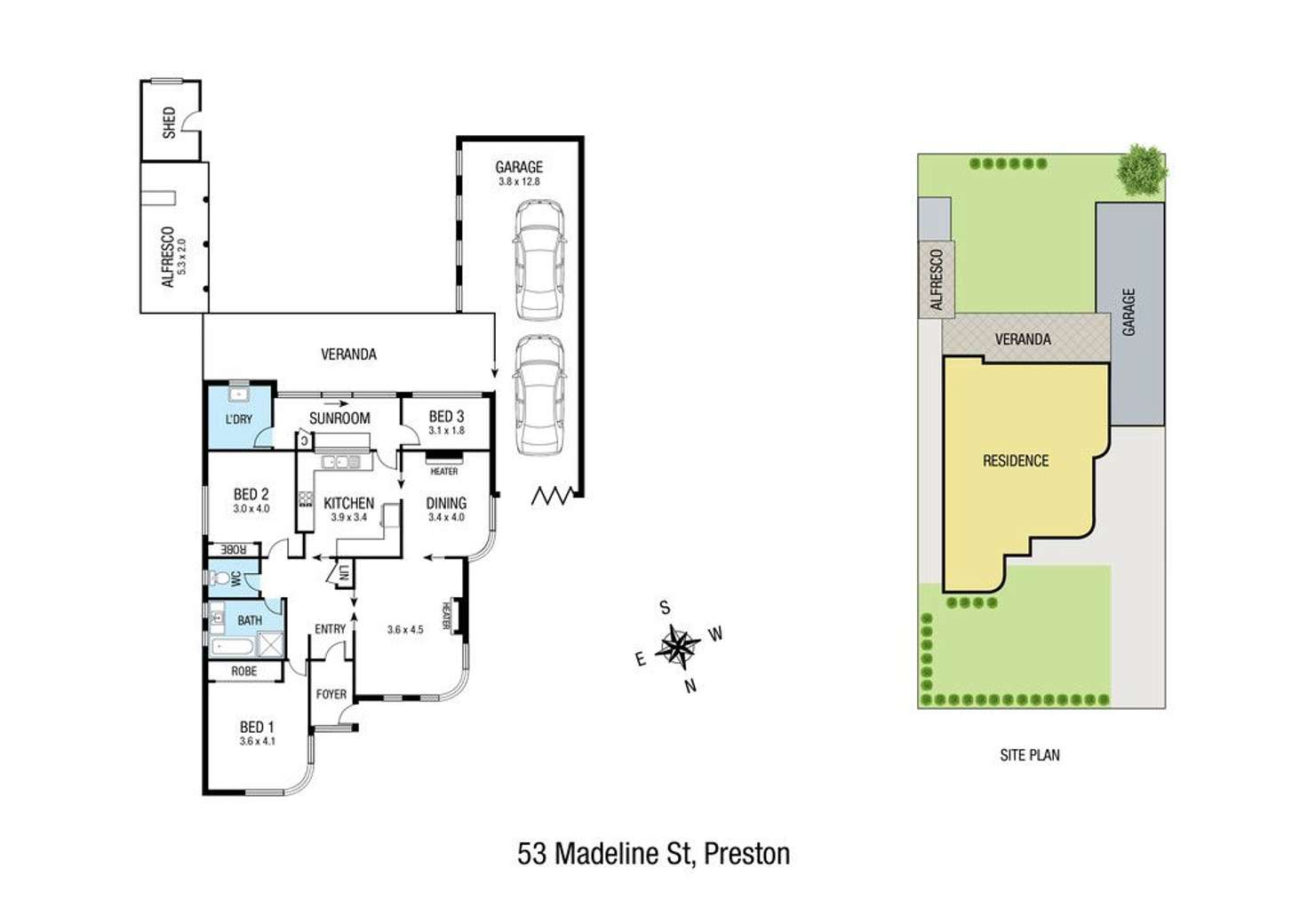 Floorplan of Homely house listing, 53 Madeline Street, Preston VIC 3072