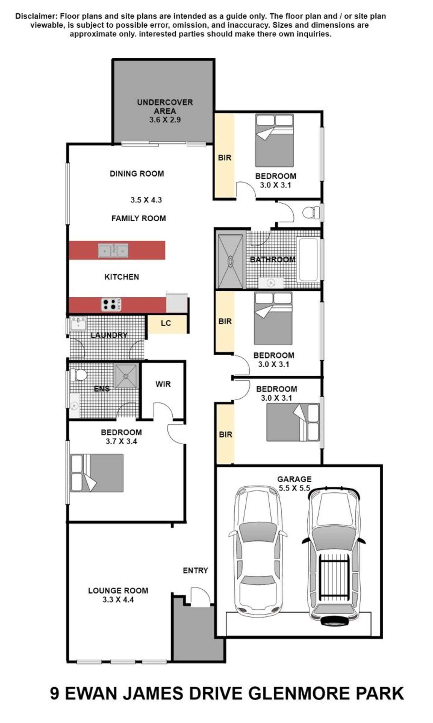 Floorplan of Homely house listing, 9 Ewan James Drive, Glenmore Park NSW 2745