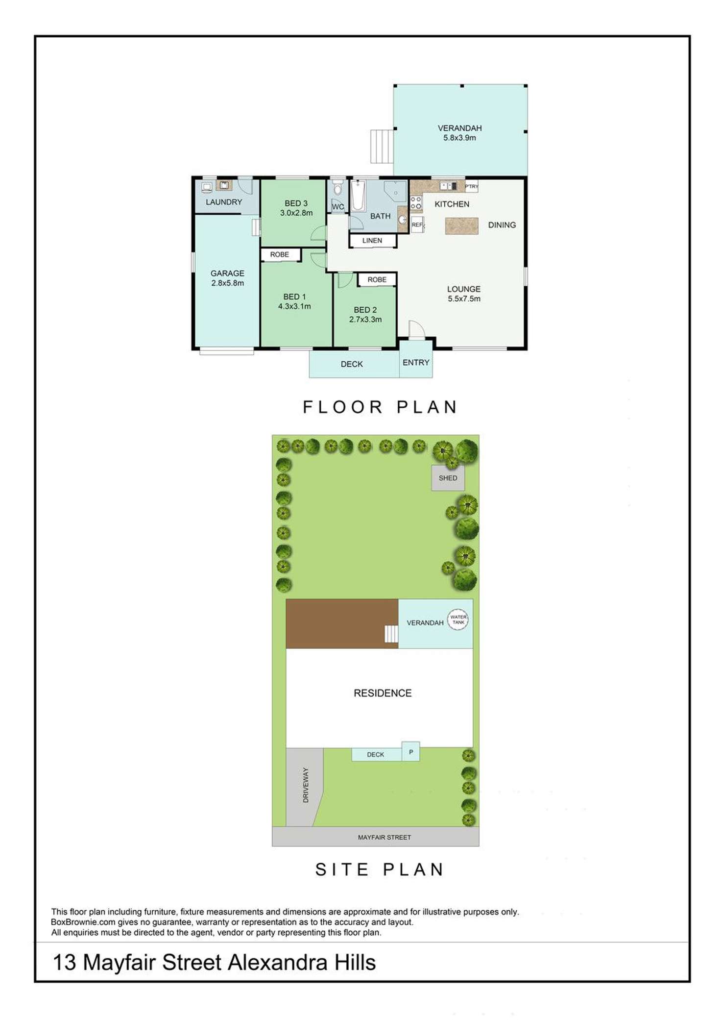 Floorplan of Homely house listing, 13 Mayfair Street, Alexandra Hills QLD 4161