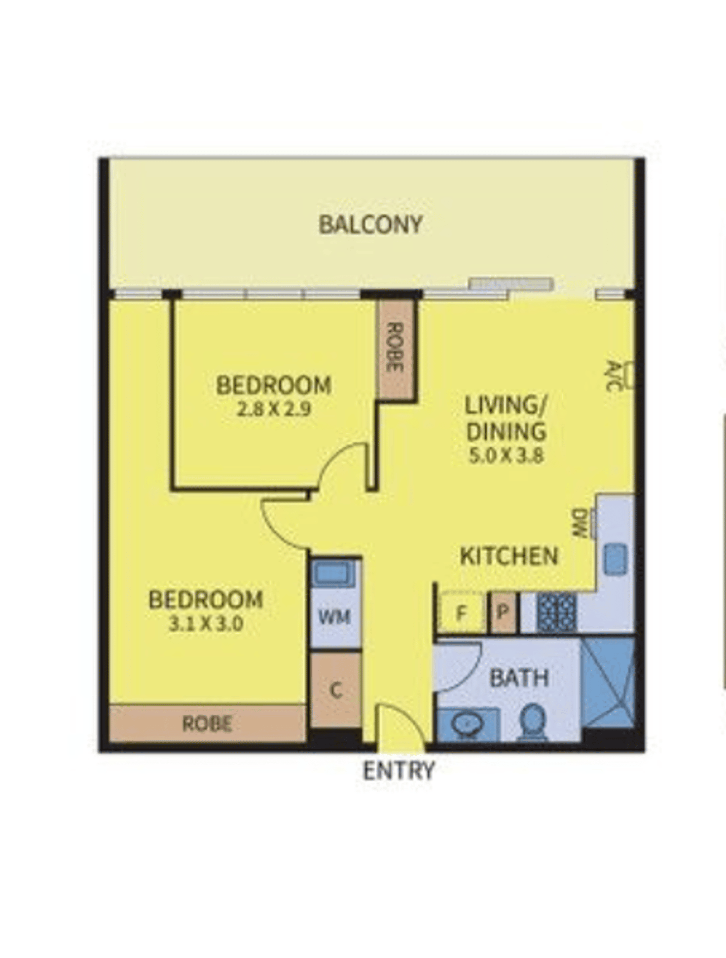 Floorplan of Homely apartment listing, 5418/185 Weston Street, Brunswick East VIC 3057