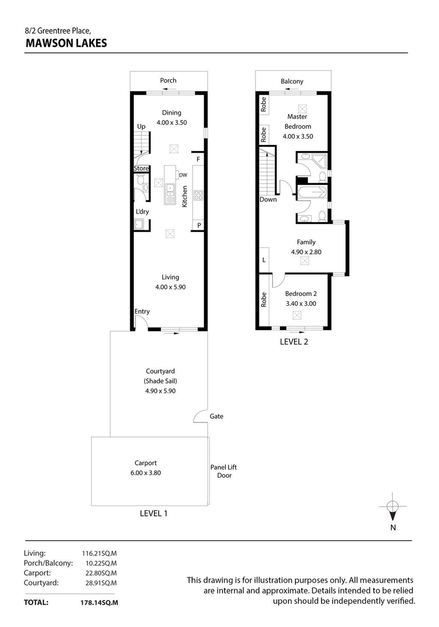 Floorplan of Homely house listing, 8, 2 Greentree Place, Mawson Lakes SA 5095