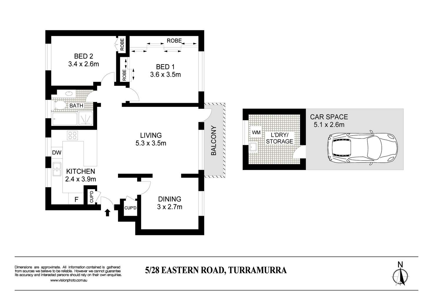 Floorplan of Homely apartment listing, 5/28 Eastern Road, Turramurra NSW 2074