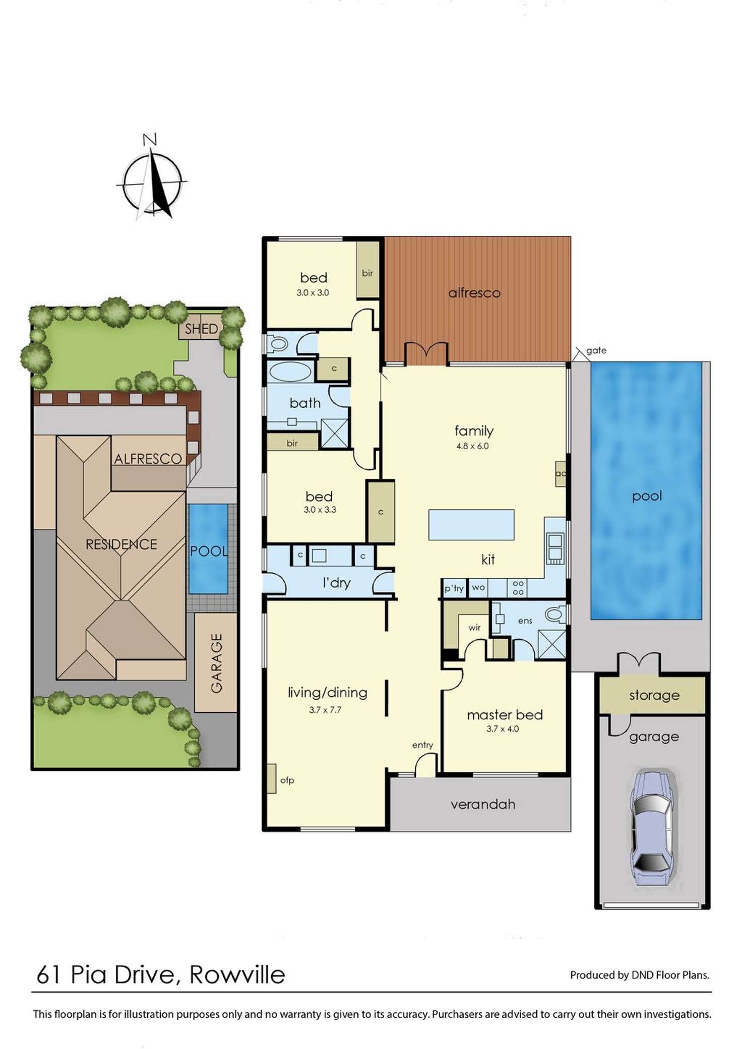 Floorplan of Homely house listing, 61 Pia Drive, Rowville VIC 3178