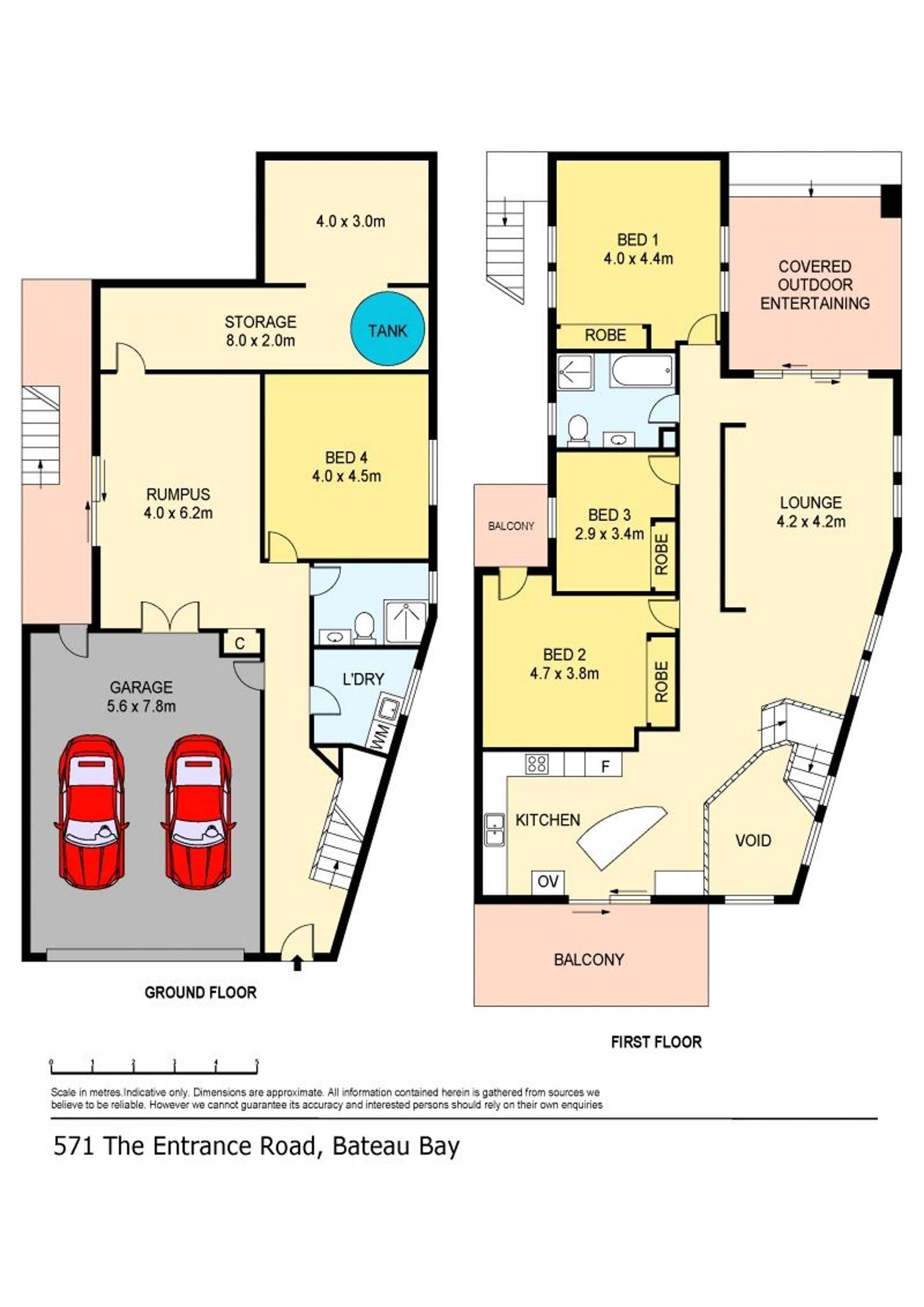 Floorplan of Homely semiDetached listing, 571 The Entrance Road, Bateau Bay NSW 2261