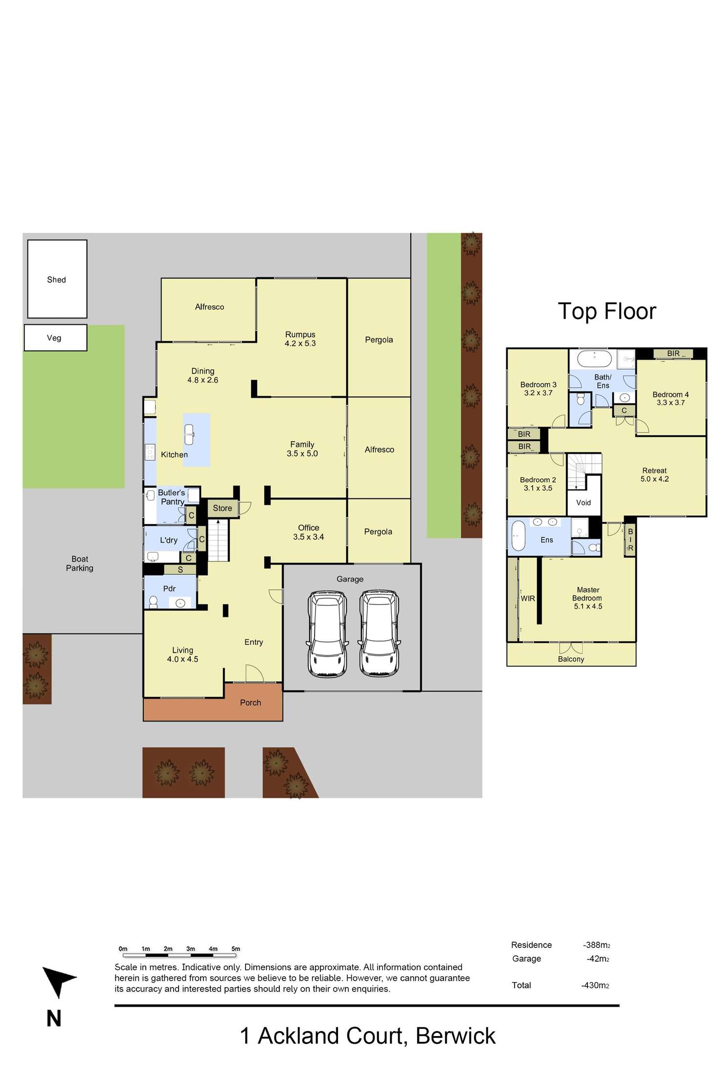 Floorplan of Homely house listing, 1 Ackland Court, Berwick VIC 3806