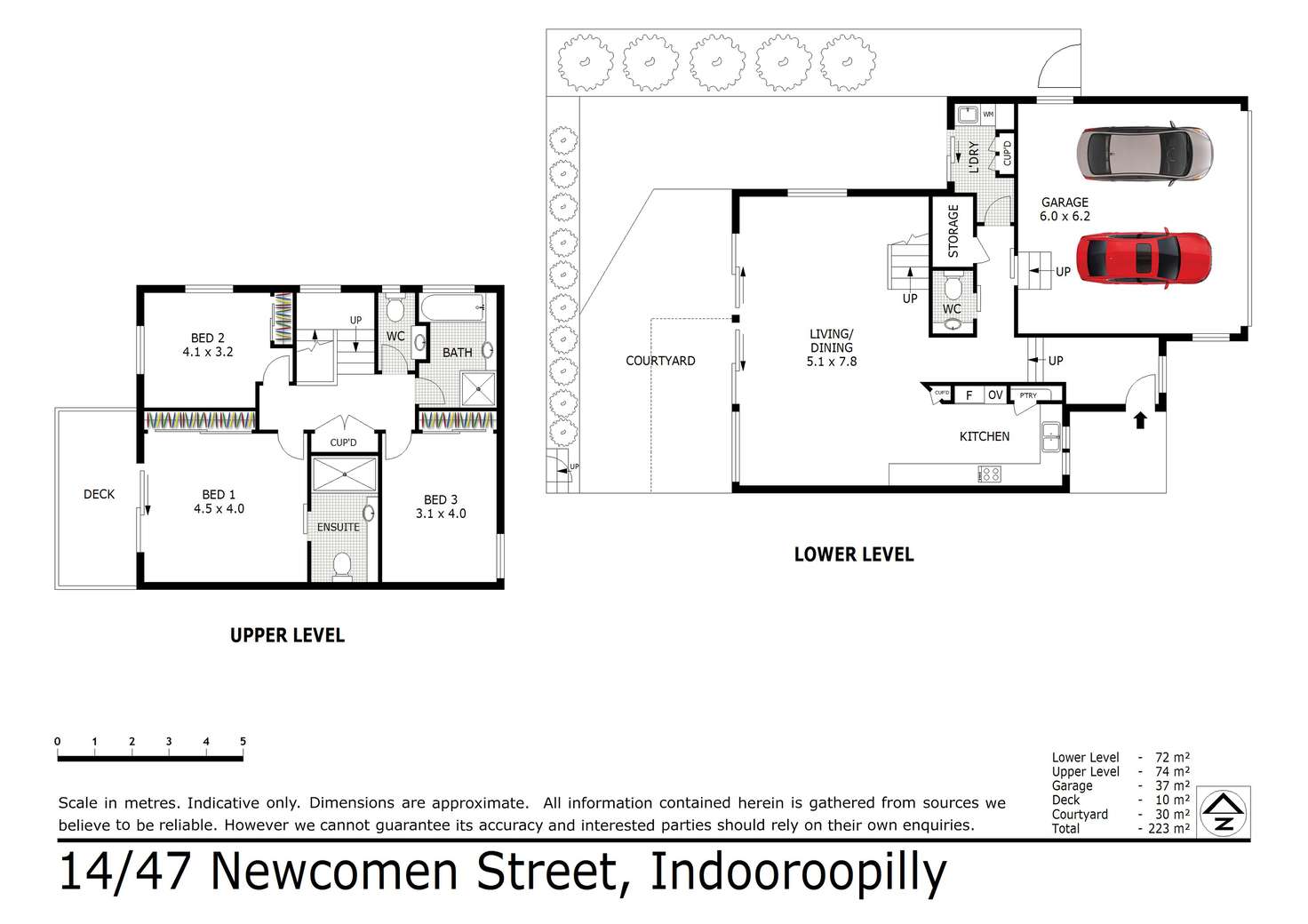Floorplan of Homely townhouse listing, 14/47 Newcomen Street, Indooroopilly QLD 4068