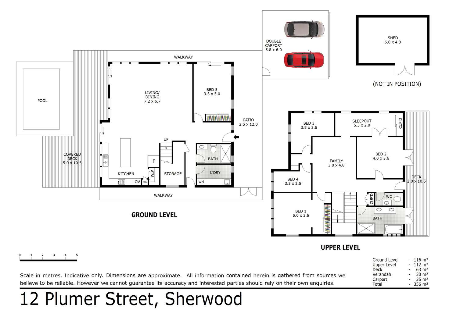 Floorplan of Homely house listing, 12 Plumer Street, Sherwood QLD 4075