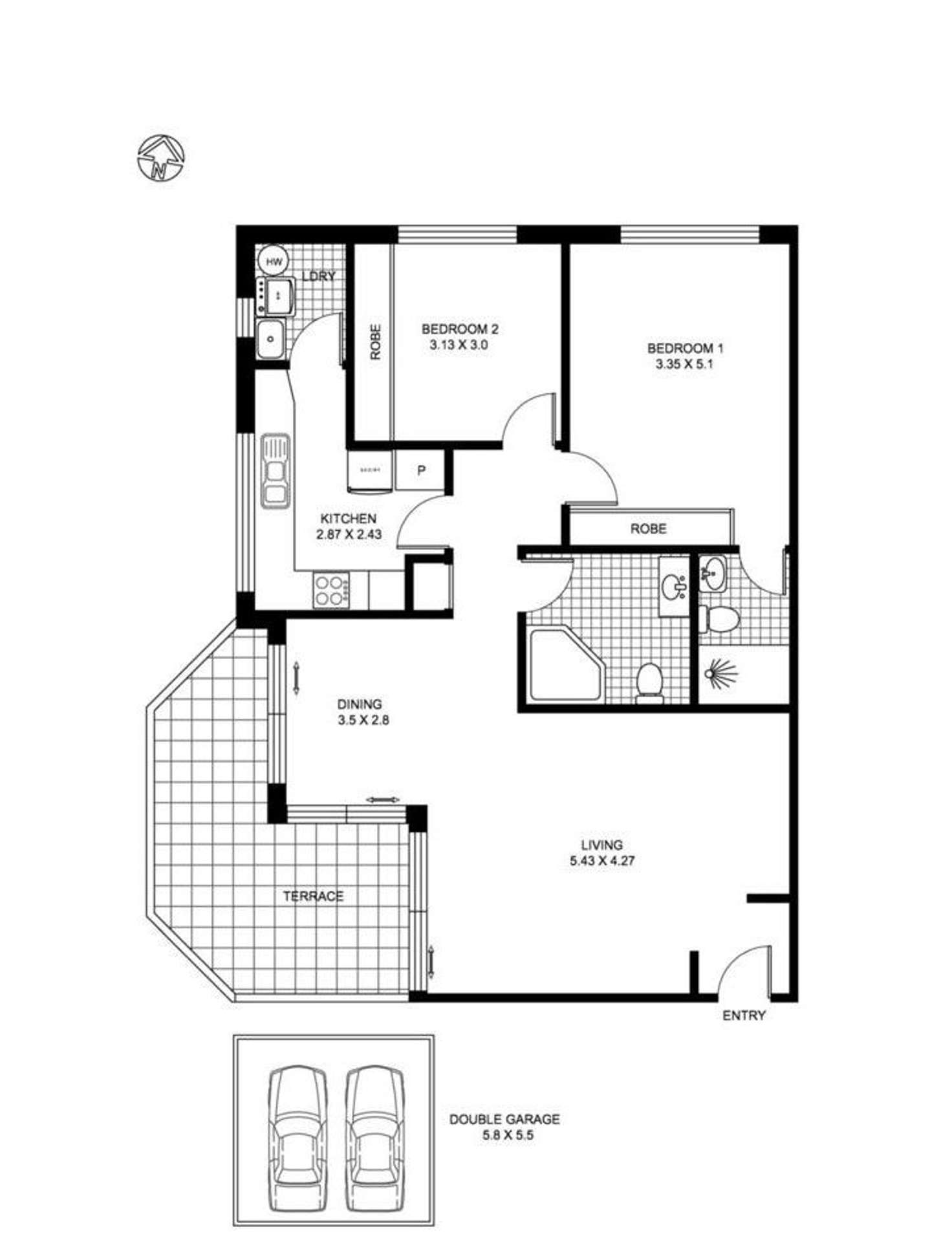 Floorplan of Homely unit listing, 5/377-379 Mowbray Road, Chatswood NSW 2067