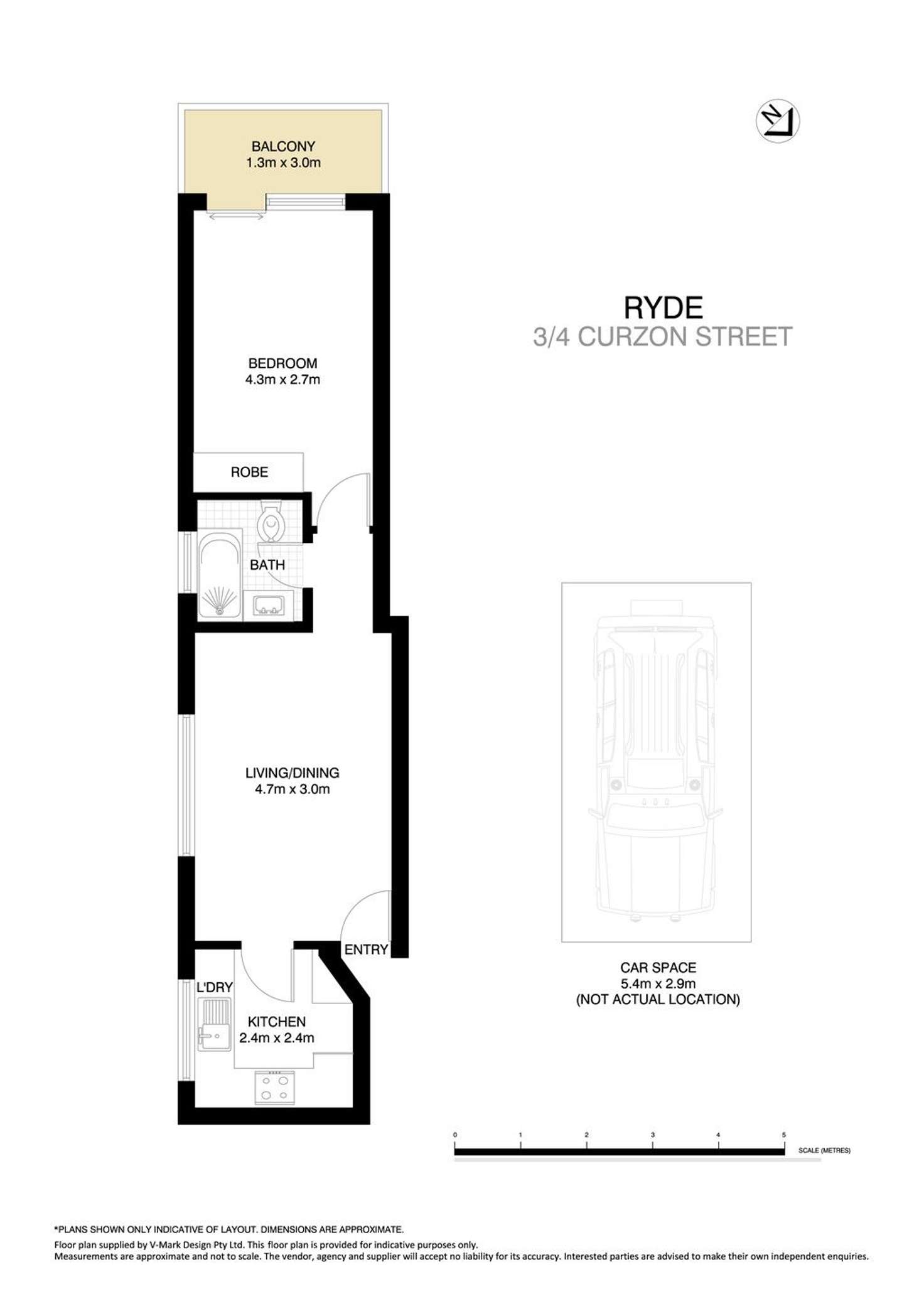 Floorplan of Homely unit listing, 3/4 Curzon Street, Ryde NSW 2112