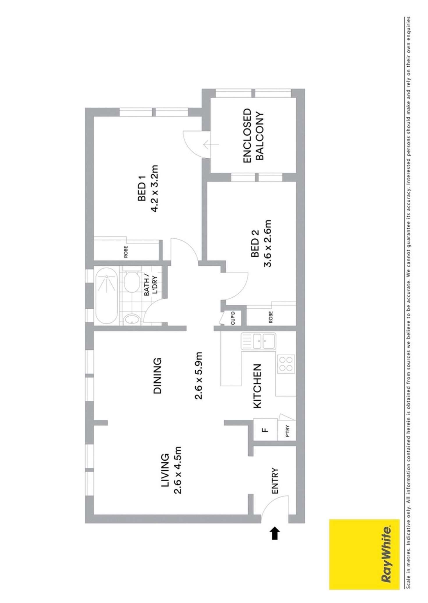 Floorplan of Homely apartment listing, 1/318 Bondi Road, Bondi NSW 2026
