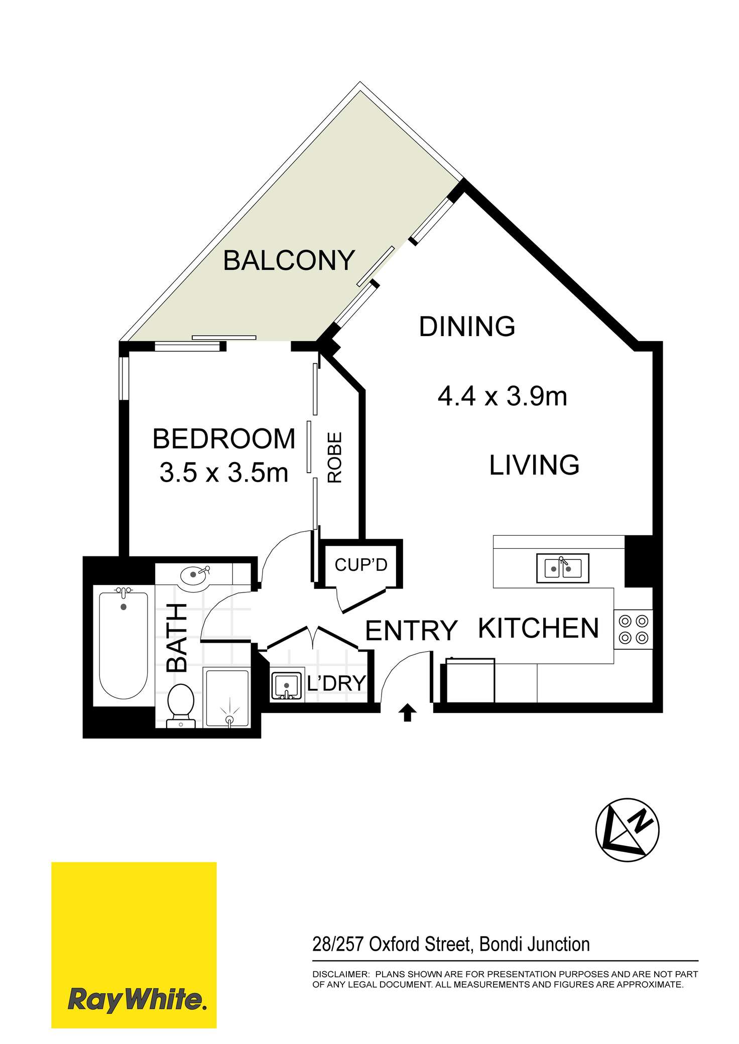 Floorplan of Homely apartment listing, 28/257 Oxford Street, Bondi Junction NSW 2022