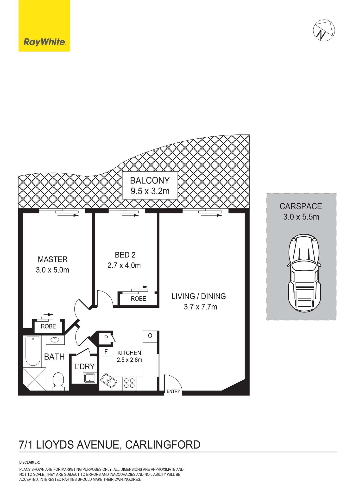 Floorplan of Homely apartment listing, 7/1 Lloyds Avenue, Carlingford NSW 2118