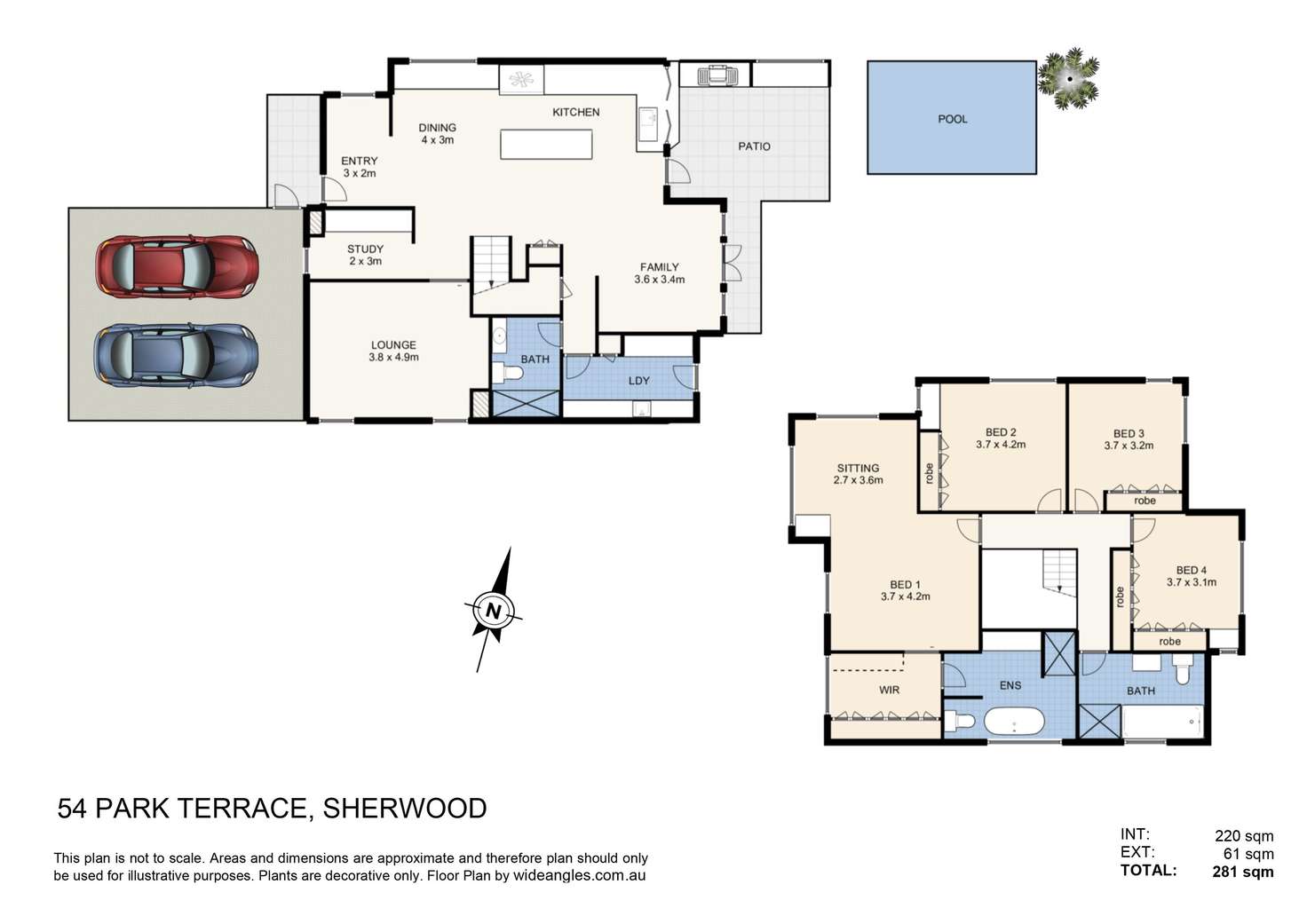 Floorplan of Homely house listing, 54 Park Terrace, Sherwood QLD 4075