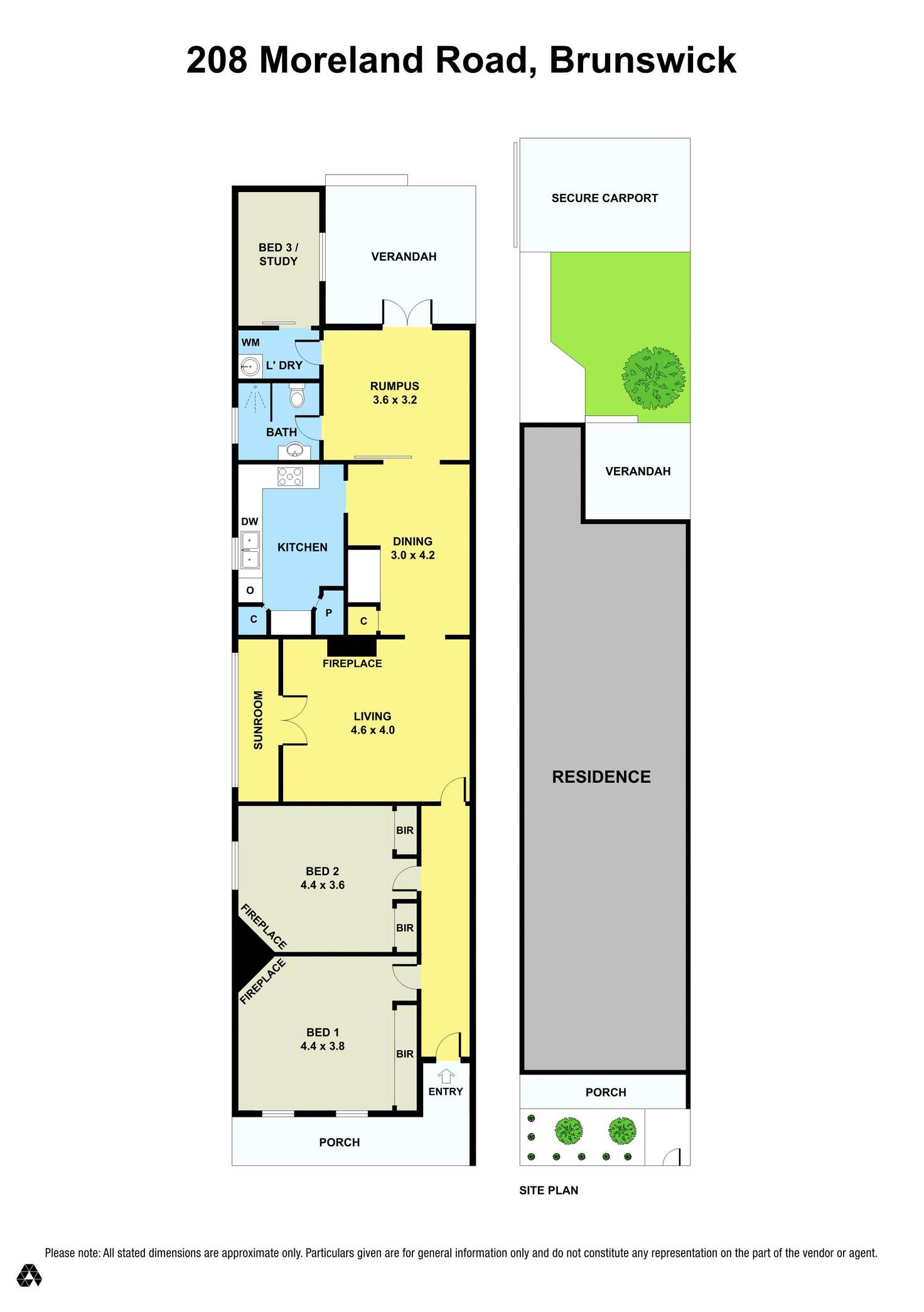 Floorplan of Homely house listing, 208 Moreland Road, Brunswick VIC 3056