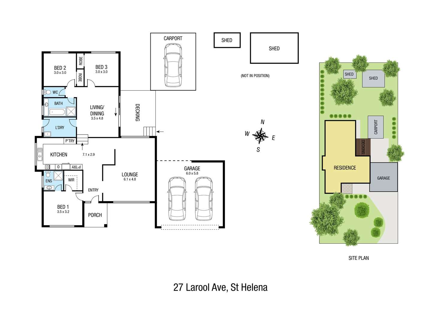 Floorplan of Homely house listing, 27 Larool Avenue, Saint Helena VIC 3088