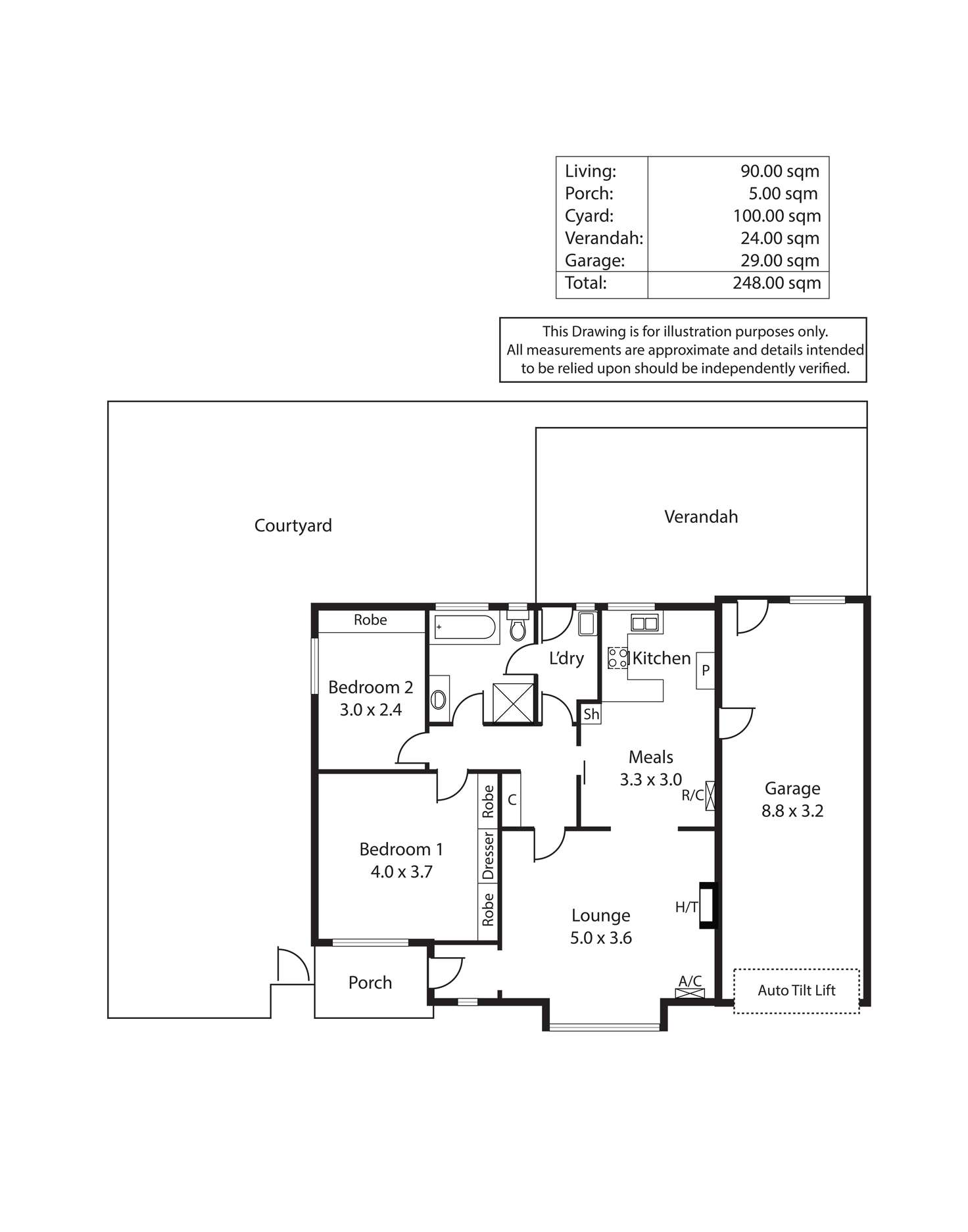 Floorplan of Homely unit listing, 1/560 Tapleys Hill Road, Fulham Gardens SA 5024