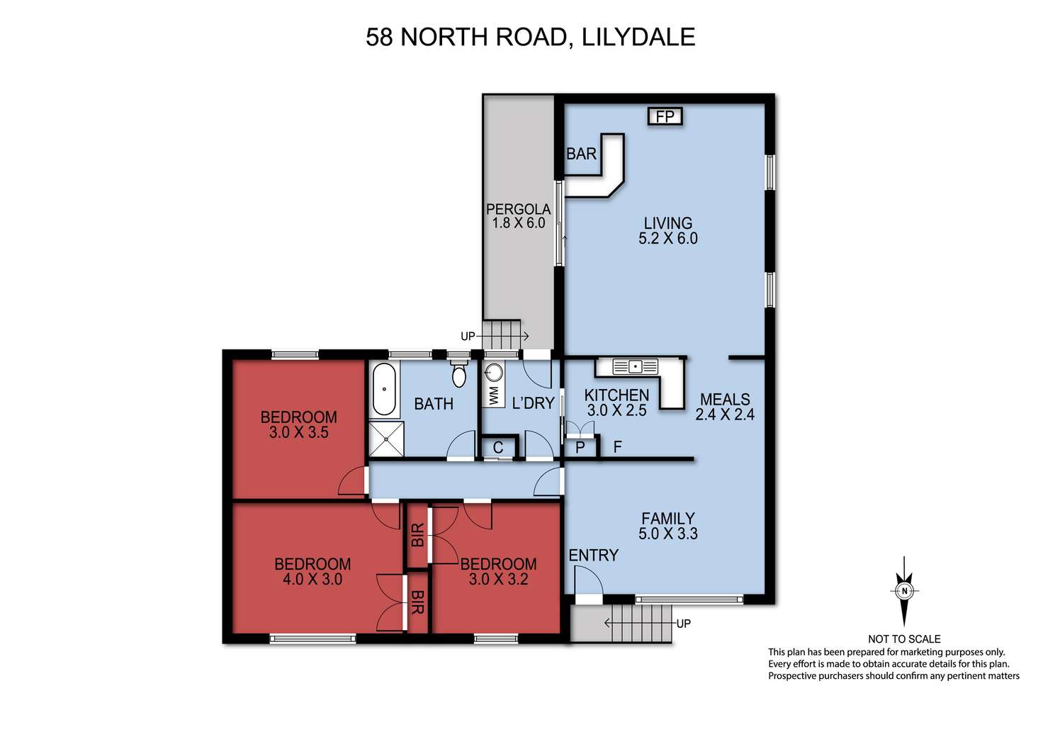 Floorplan of Homely house listing, 58 North Road, Lilydale VIC 3140