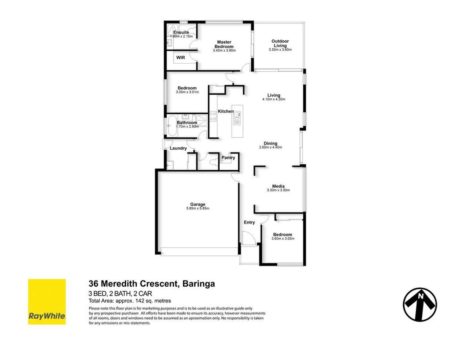 Floorplan of Homely house listing, 36 Meredith Crescent, Baringa QLD 4551