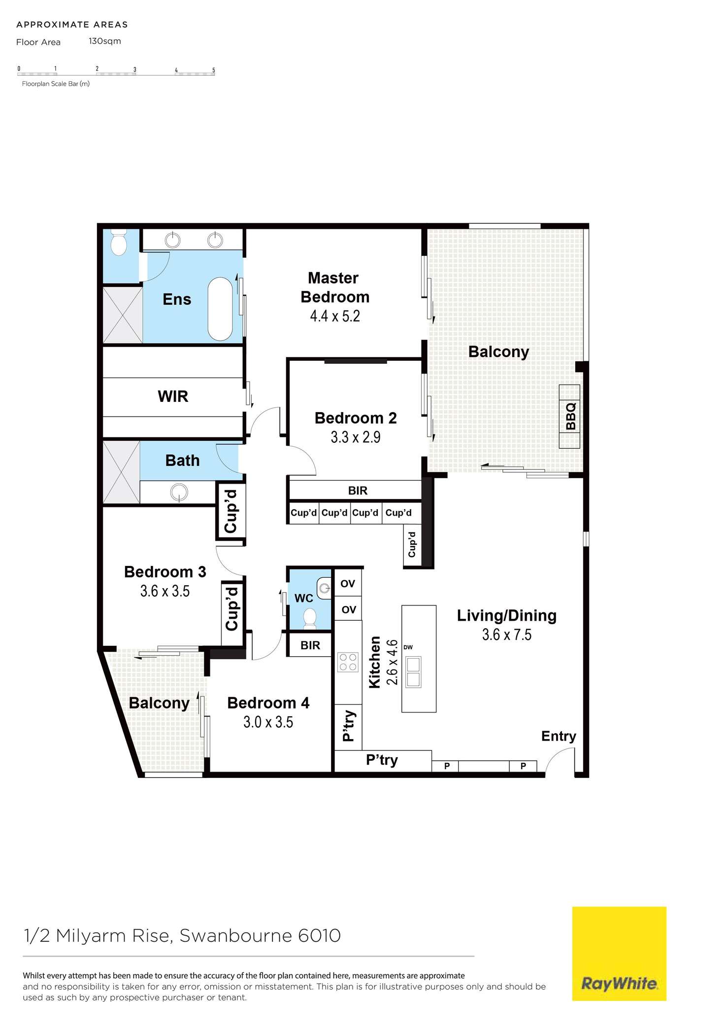 Floorplan of Homely apartment listing, 1/2 Milyarm Rise, Swanbourne WA 6010