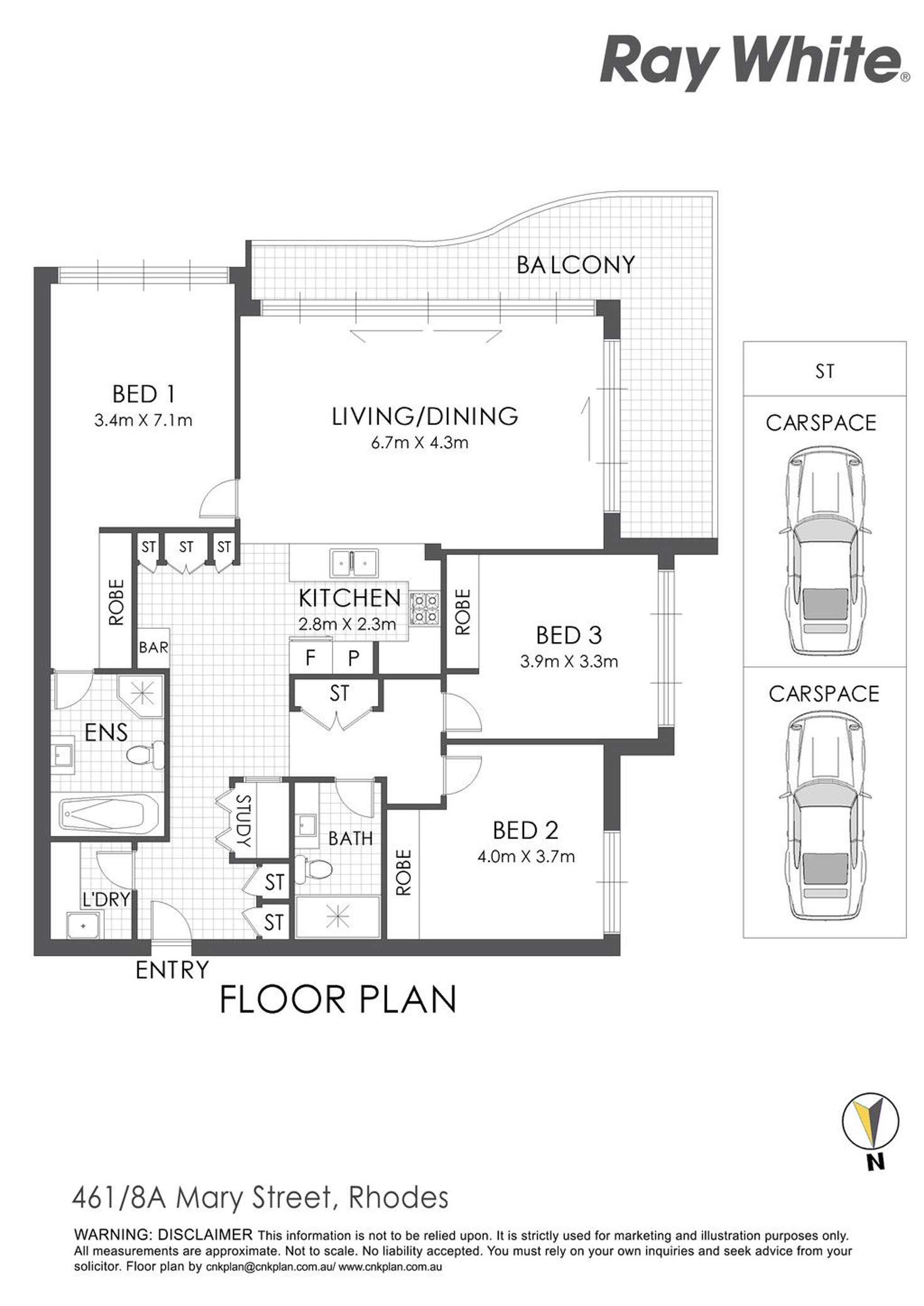 Floorplan of Homely apartment listing, 461/8A Mary Street, Rhodes NSW 2138