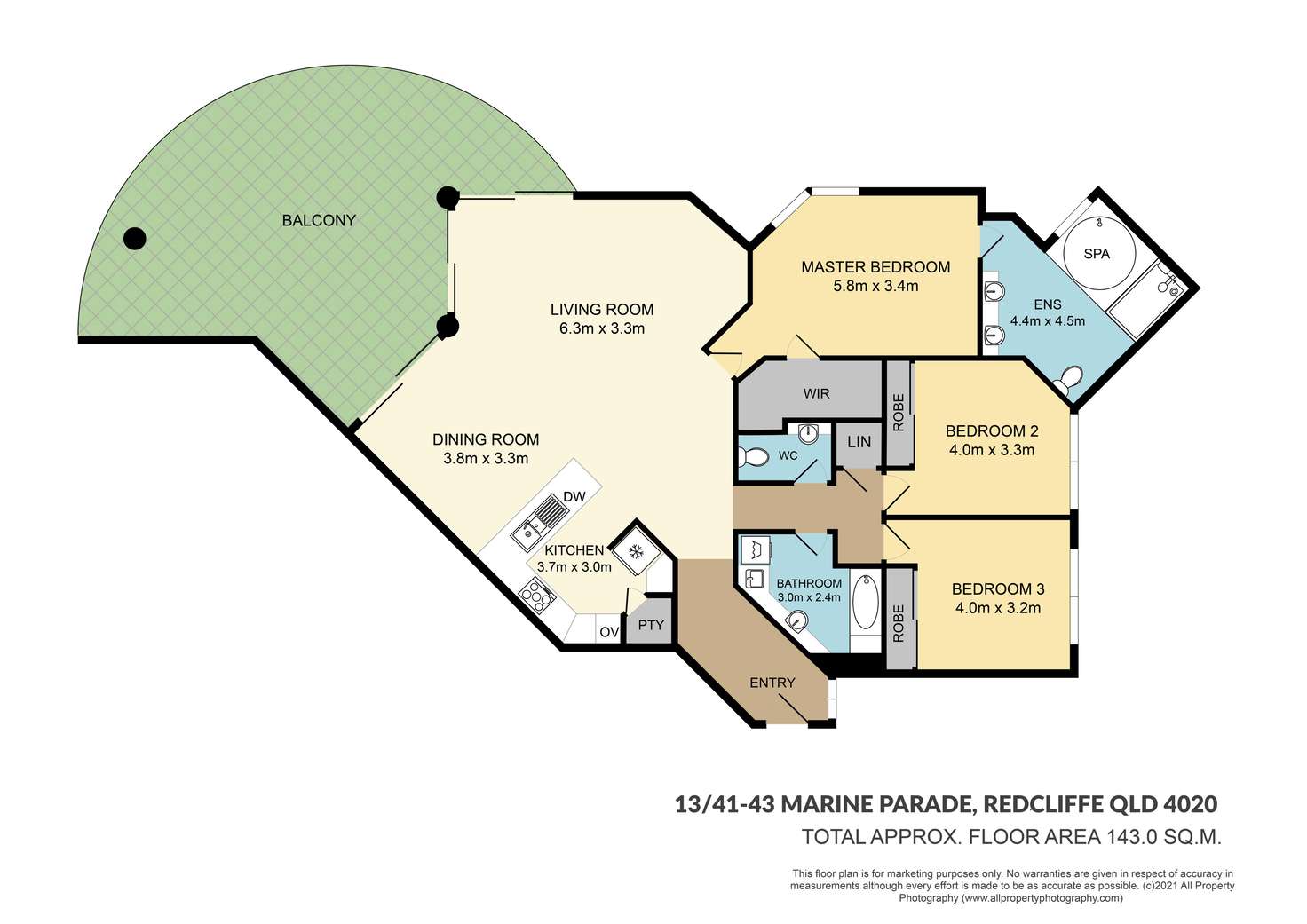Floorplan of Homely apartment listing, 13/41-43 Marine Parade, Redcliffe QLD 4020