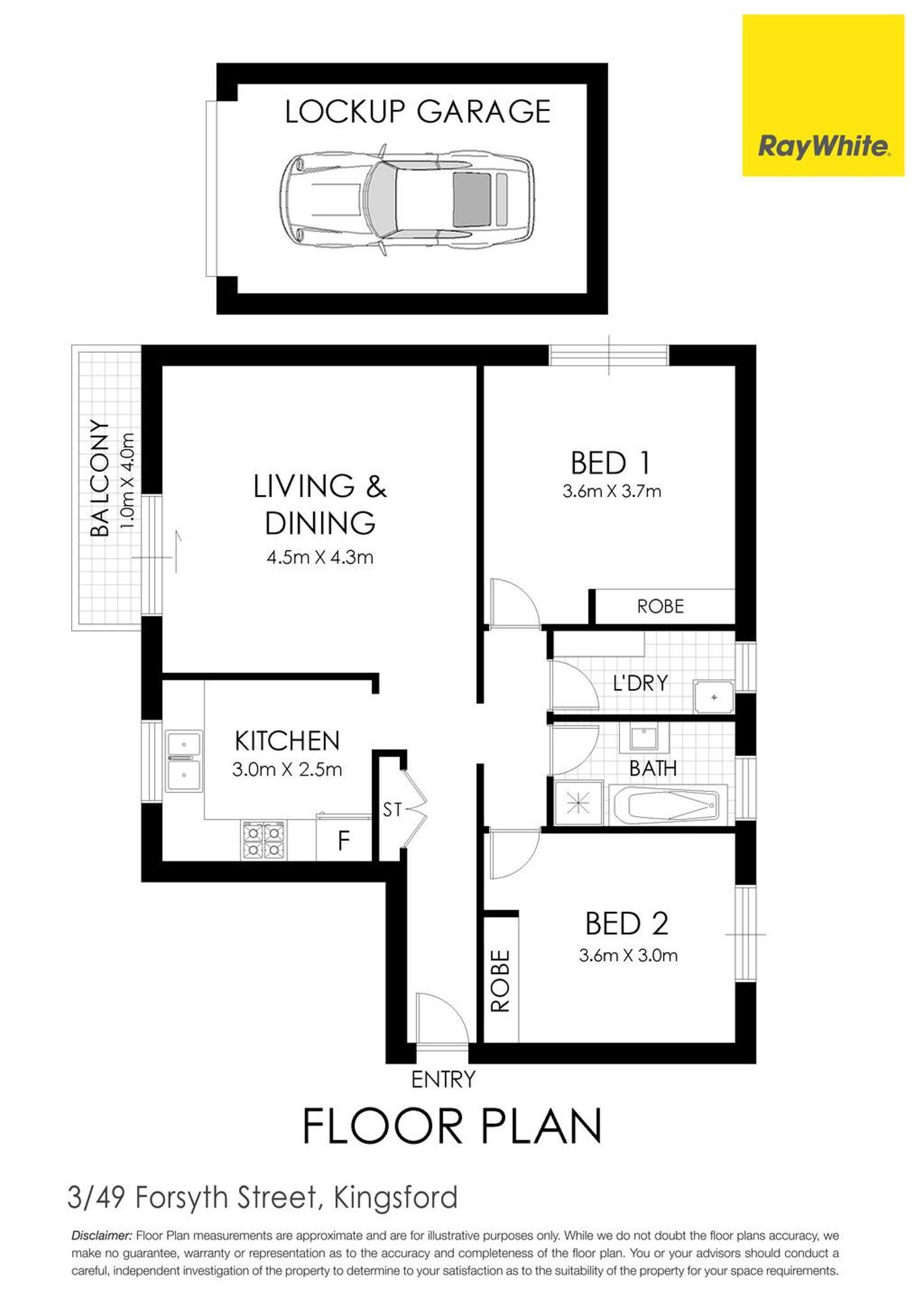 Floorplan of Homely apartment listing, 3/49 Forsyth Street, Kingsford NSW 2032