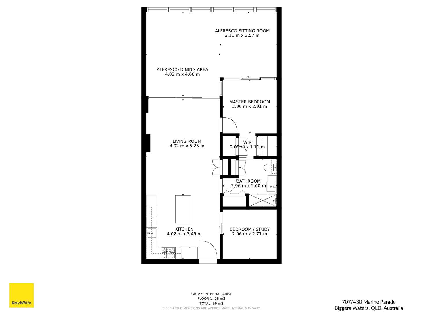 Floorplan of Homely apartment listing, 707/430 Marine Parade, Biggera Waters QLD 4216