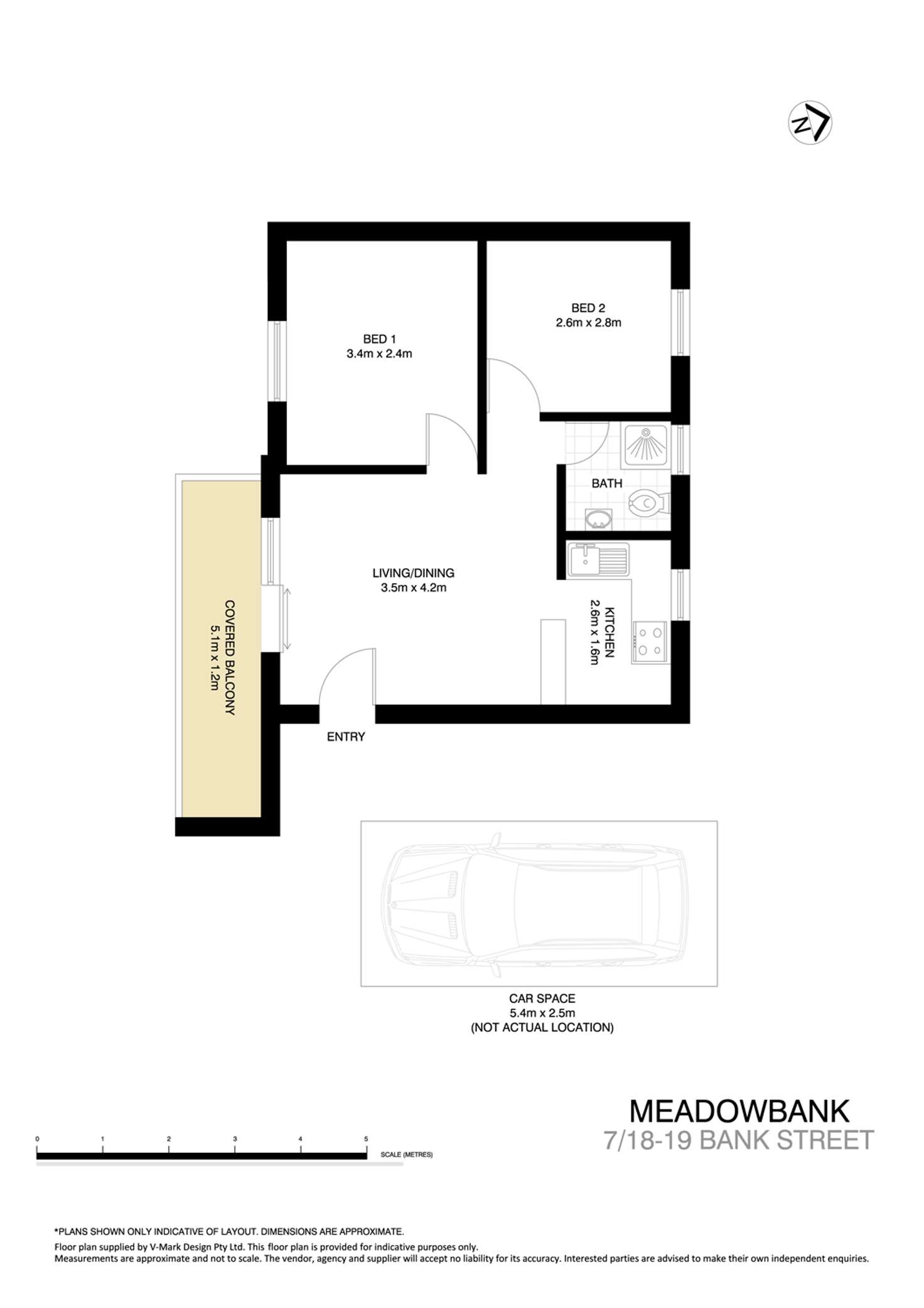 Floorplan of Homely apartment listing, 7/18-19 Bank Street, Meadowbank NSW 2114