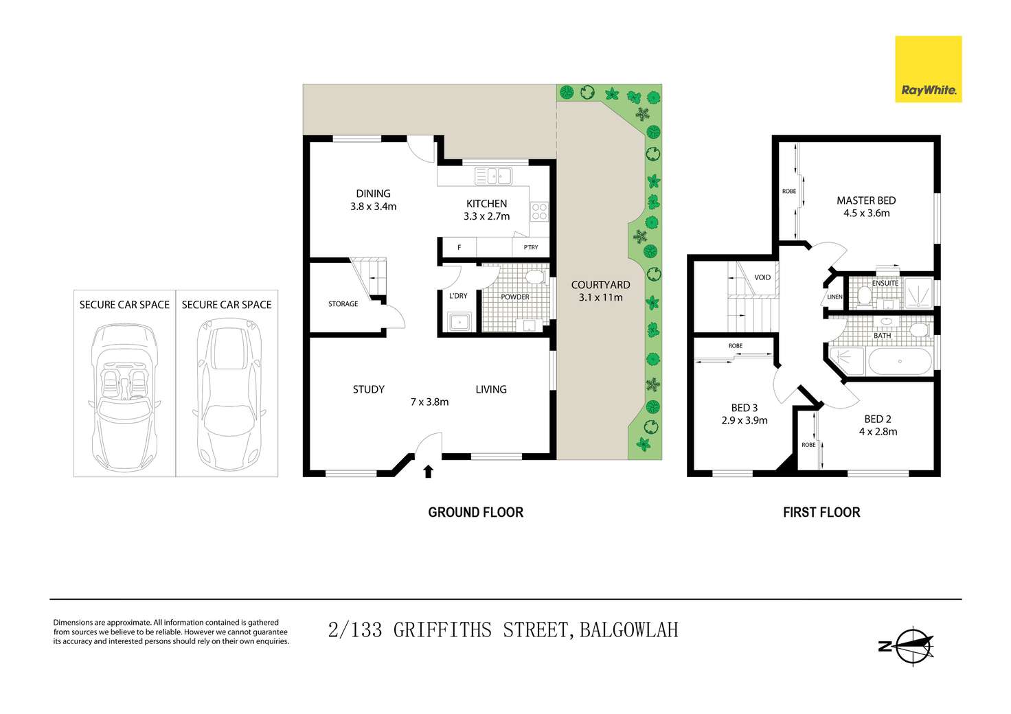 Floorplan of Homely townhouse listing, 2/133 Griffiths Street, Balgowlah NSW 2093
