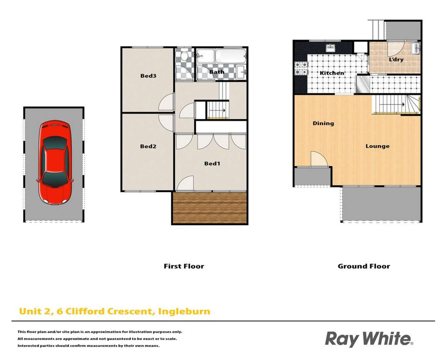 Floorplan of Homely townhouse listing, 2/6-10 Clifford Crescent, Ingleburn NSW 2565